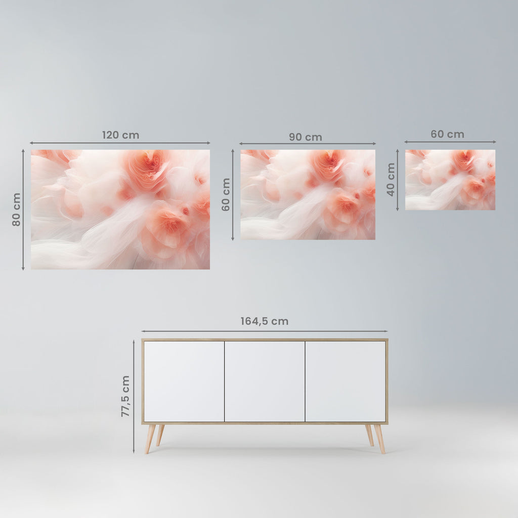 TENDER BLOSSOM VEIL Peel and Stick Horizontal Poster