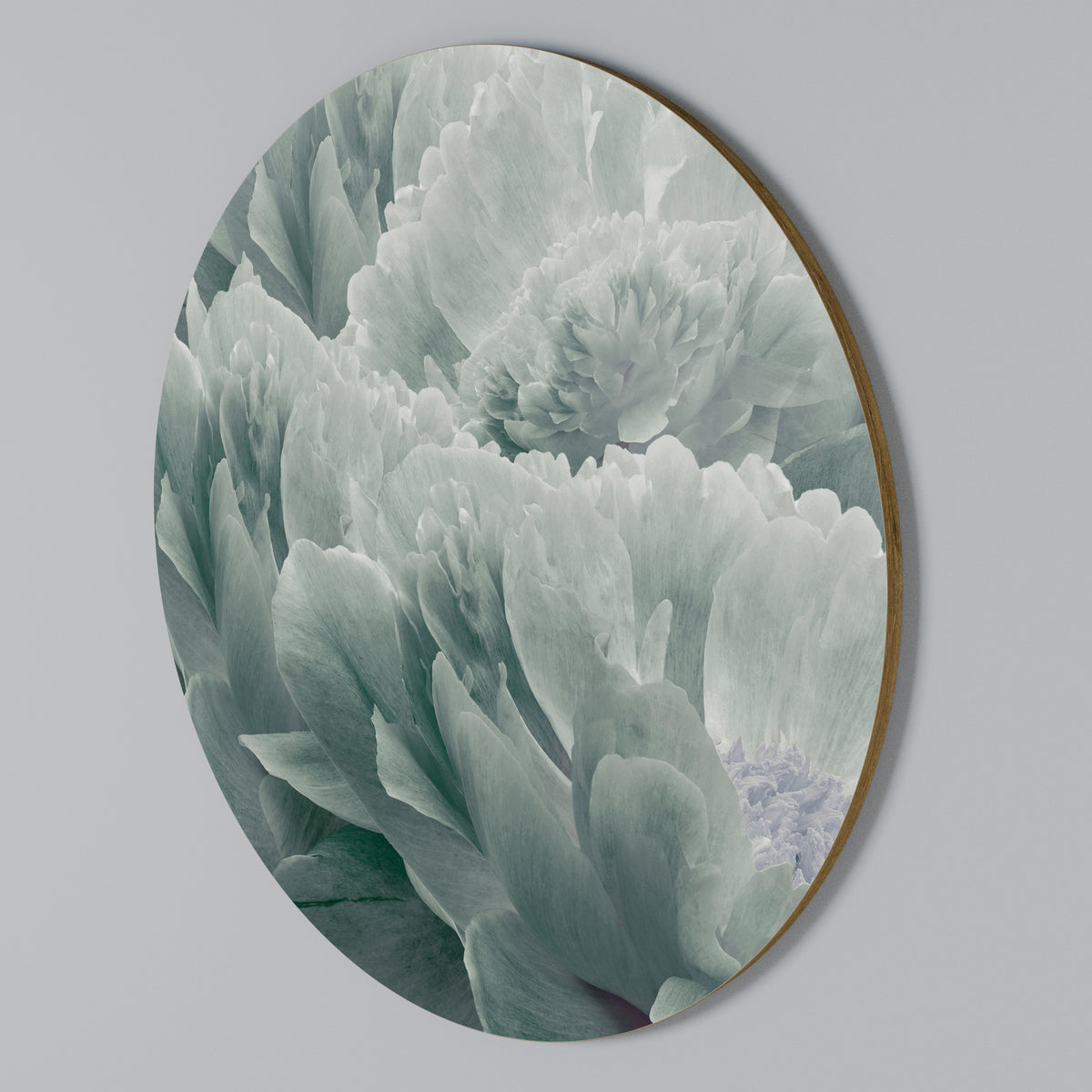 TREE PEONIES Arte de Parede Redonda