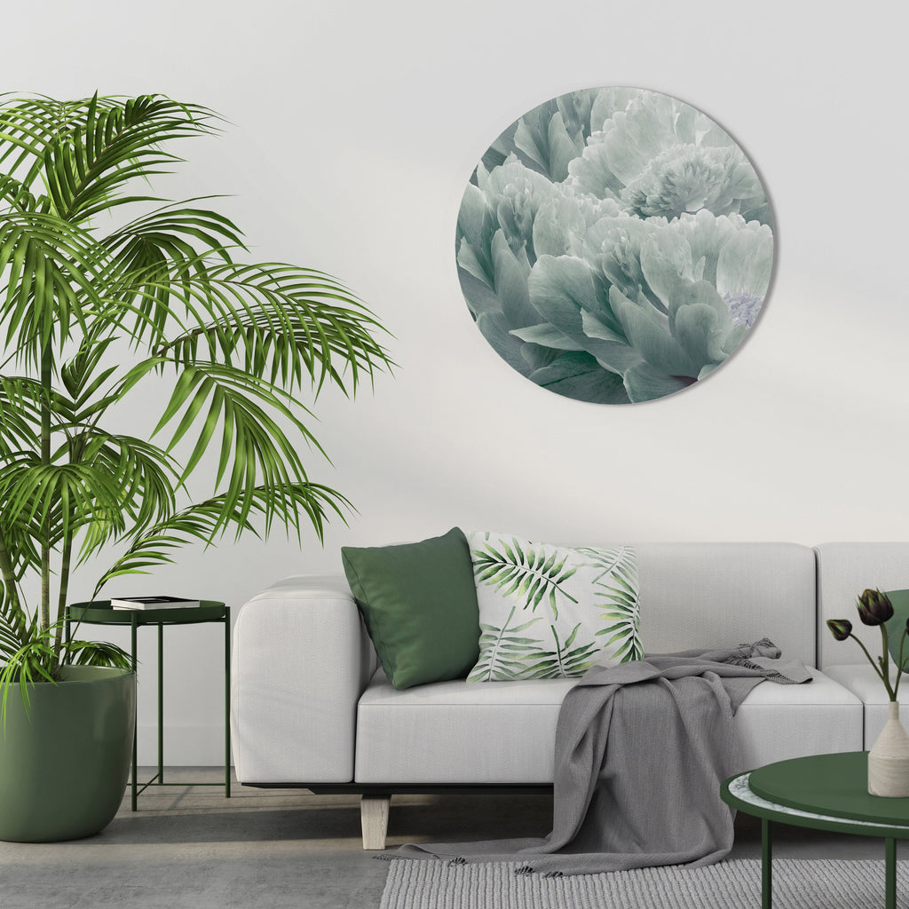 TREE PEONIES Round Wall Art