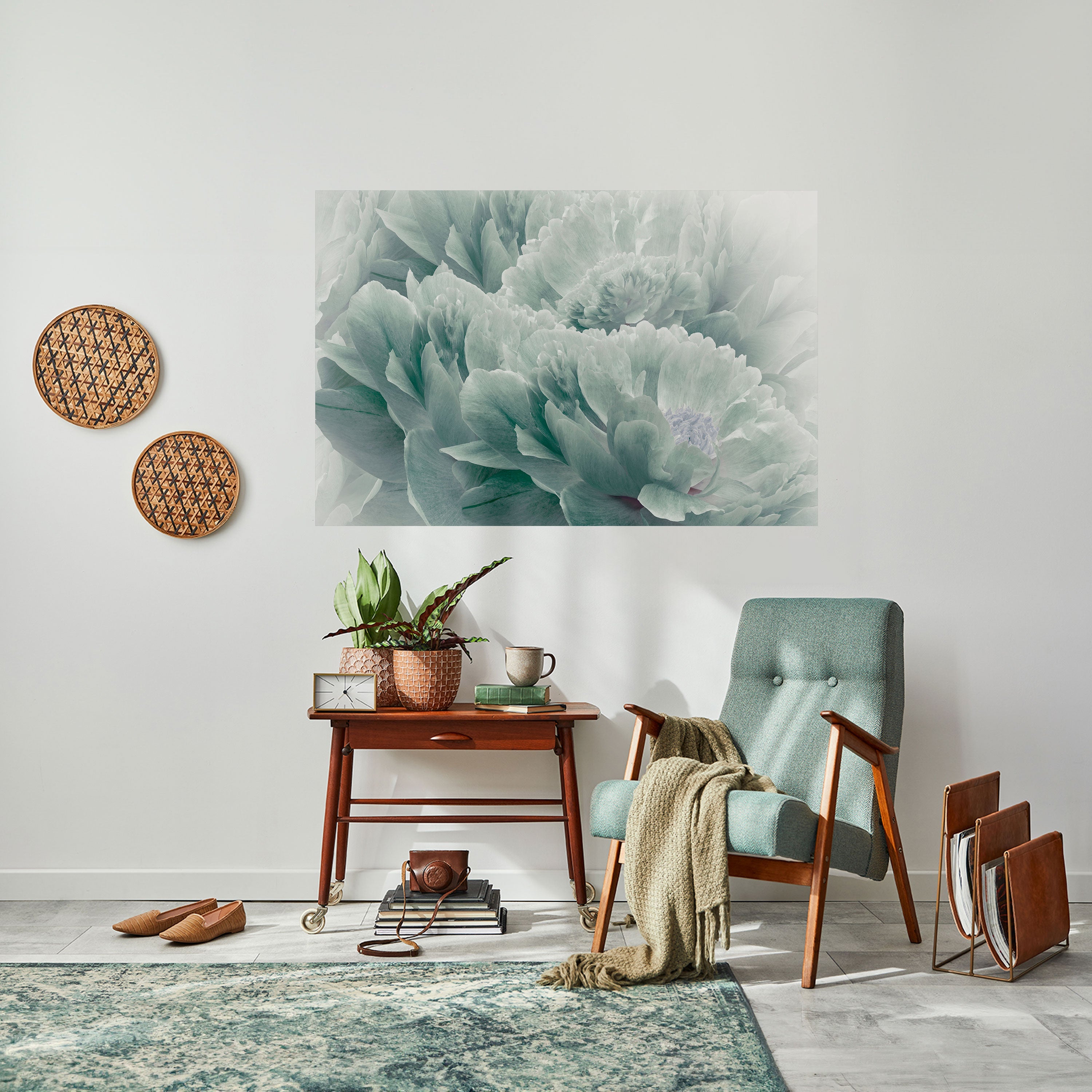 TREE PEONIES Peel and Stick Horizontal Poster