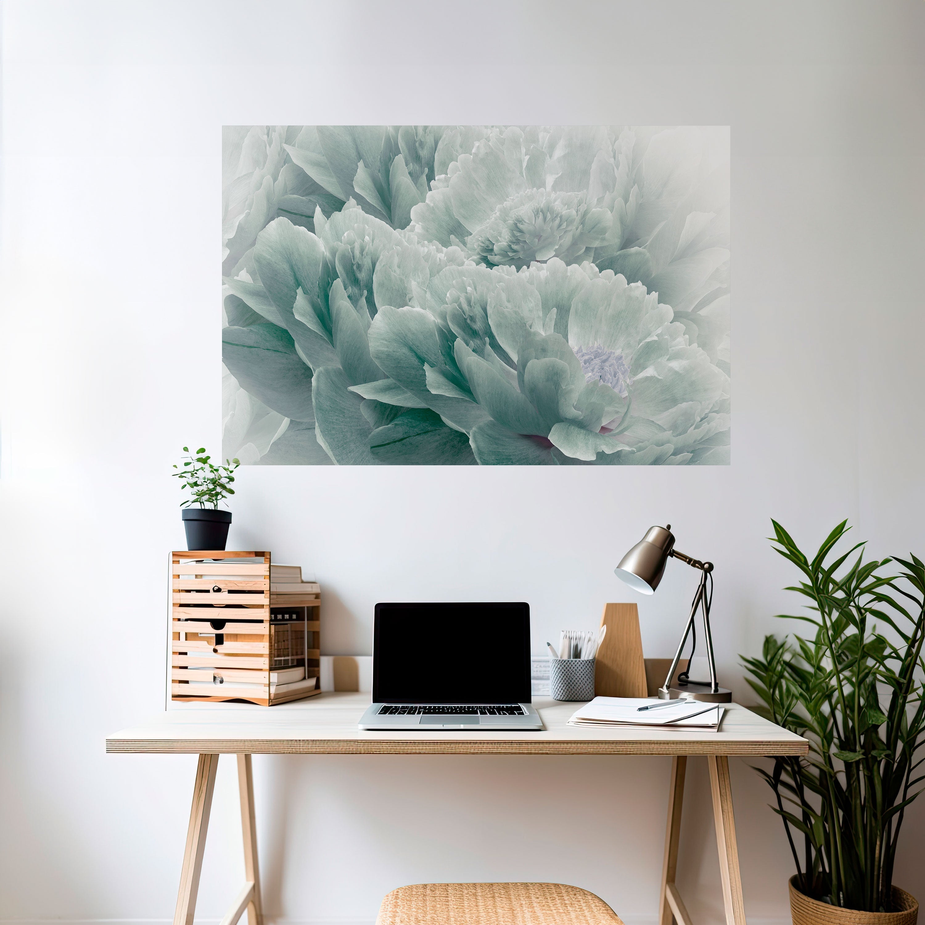 TREE PEONIES Peel and Stick Horizontal Poster