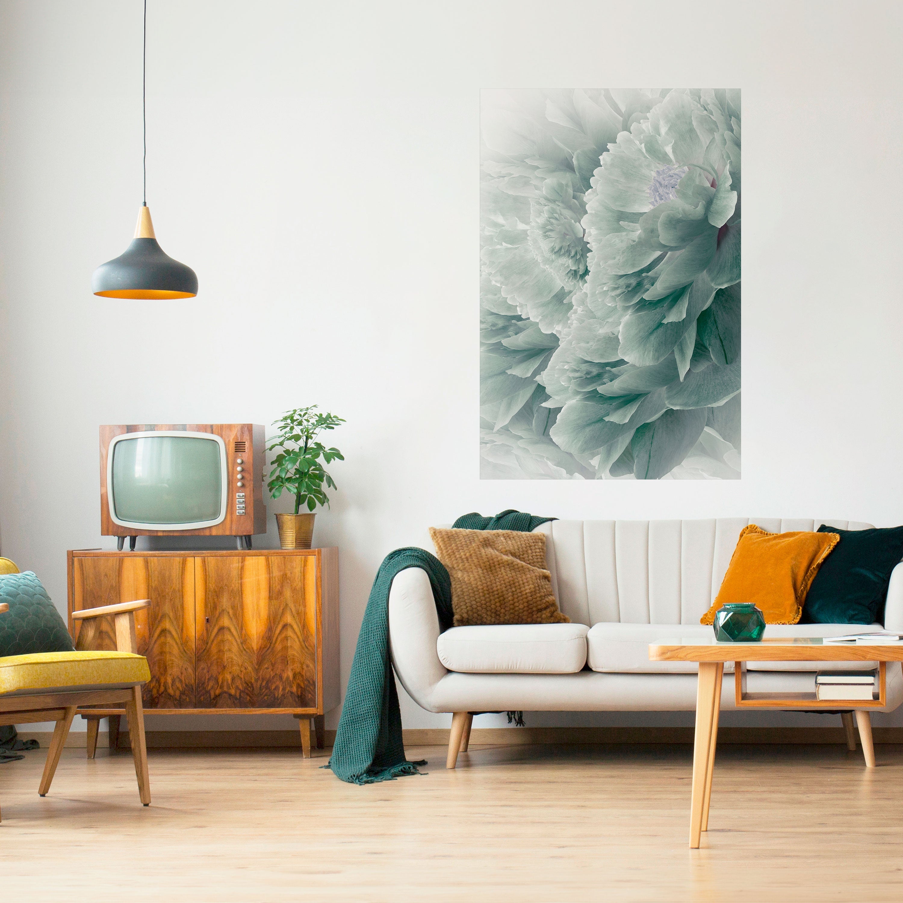 TREE PEONIES Poster Vertical Autocolante