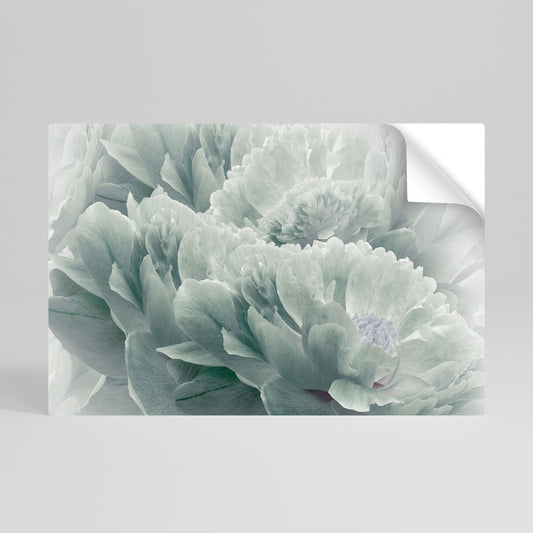 TREE PEONIES Póster Autocolante Horizontal