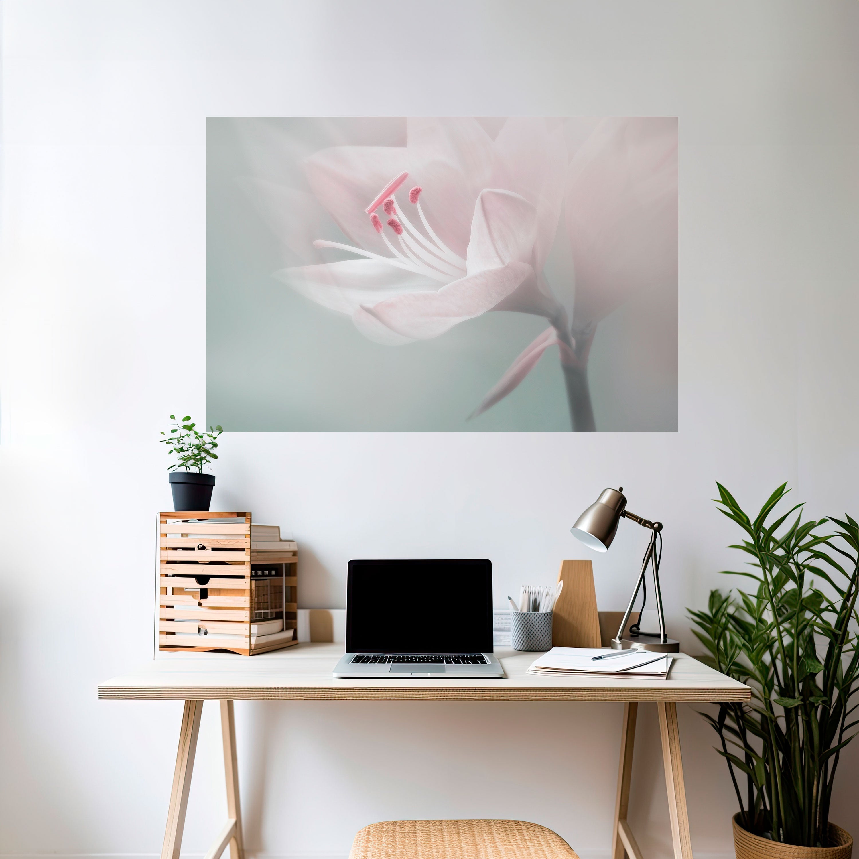 GENTLE LILY Peel and Stick Horizontal Poster