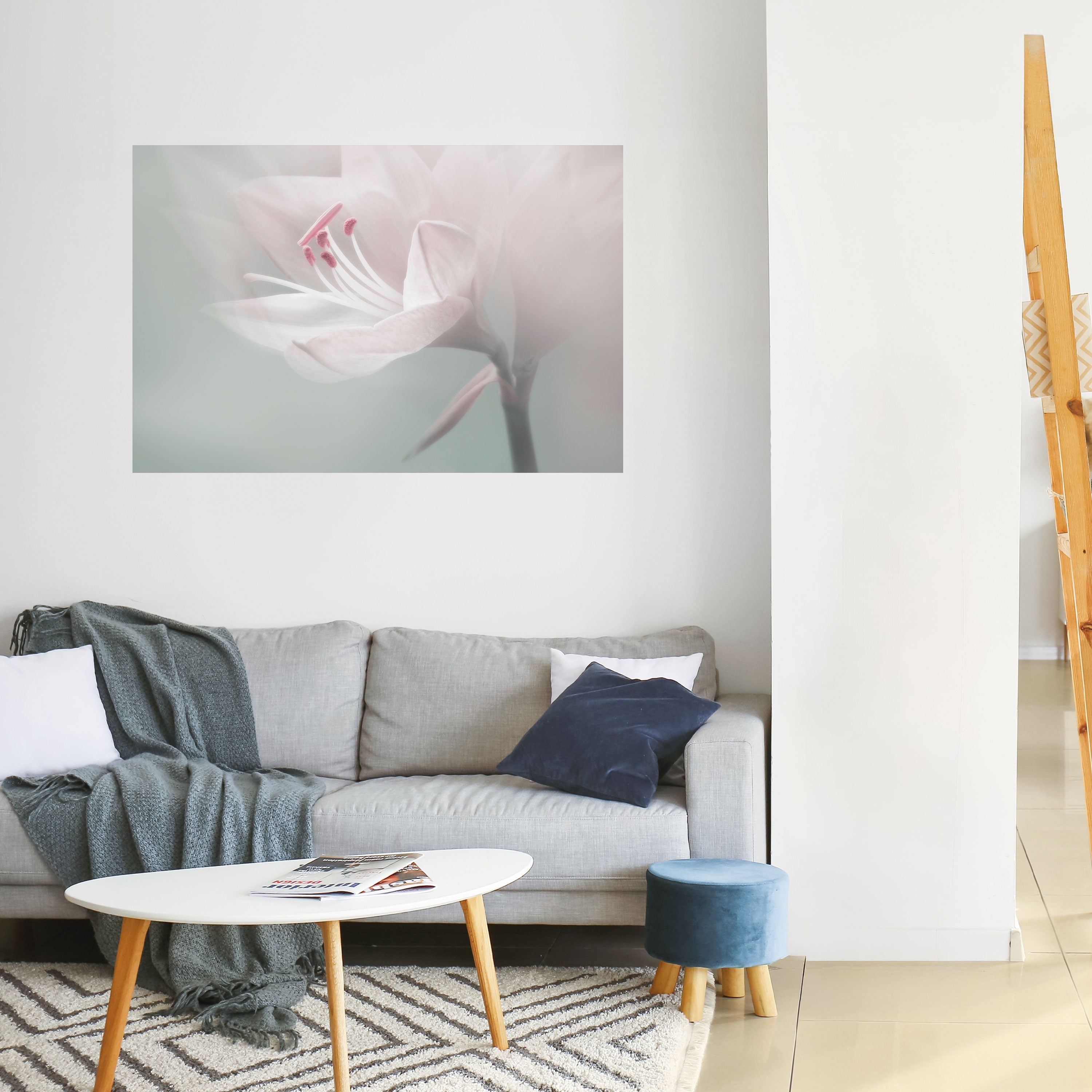 GENTLE LILY Peel and Stick Horizontal Poster