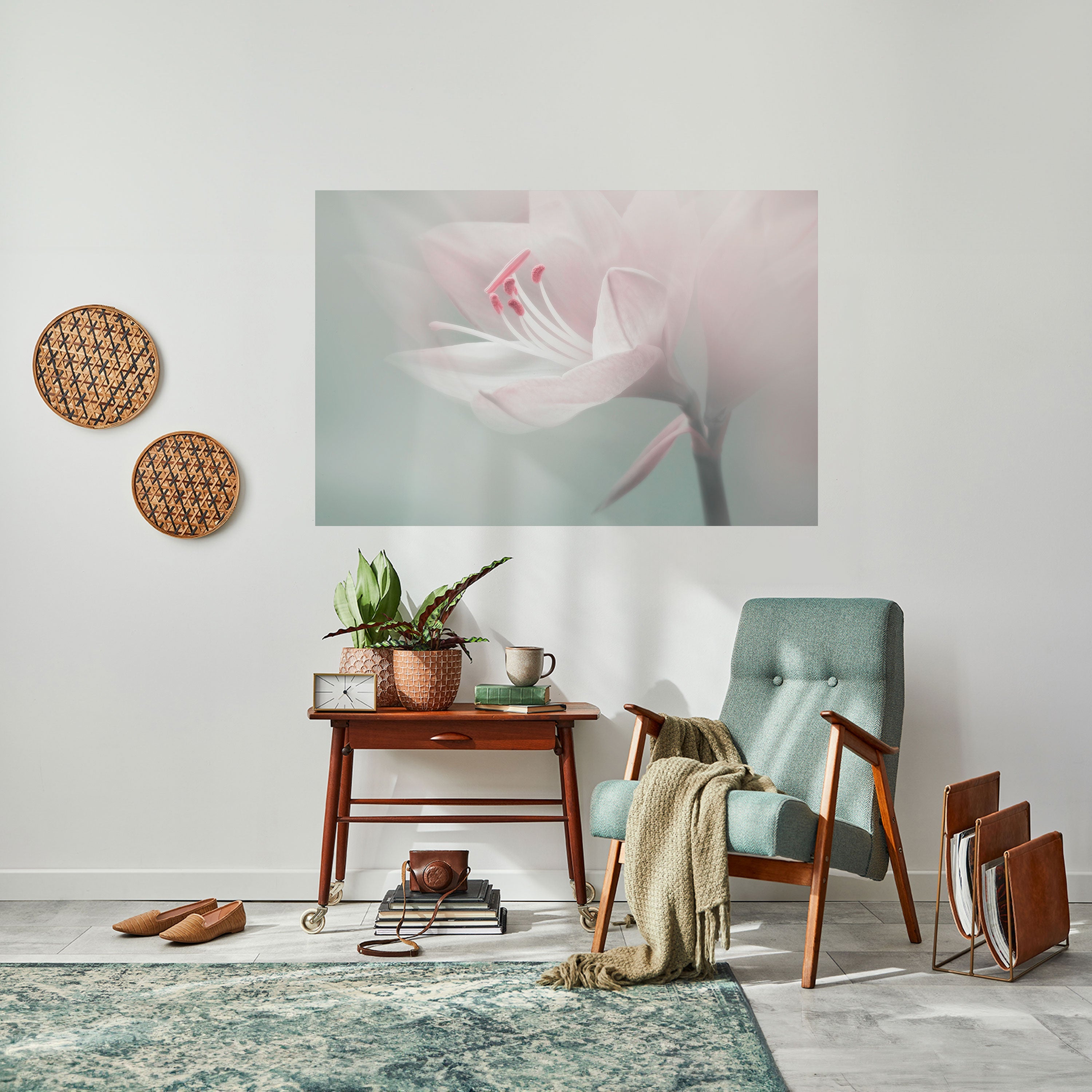 GENTLE LILY Peel and Stick Horizontal Poster