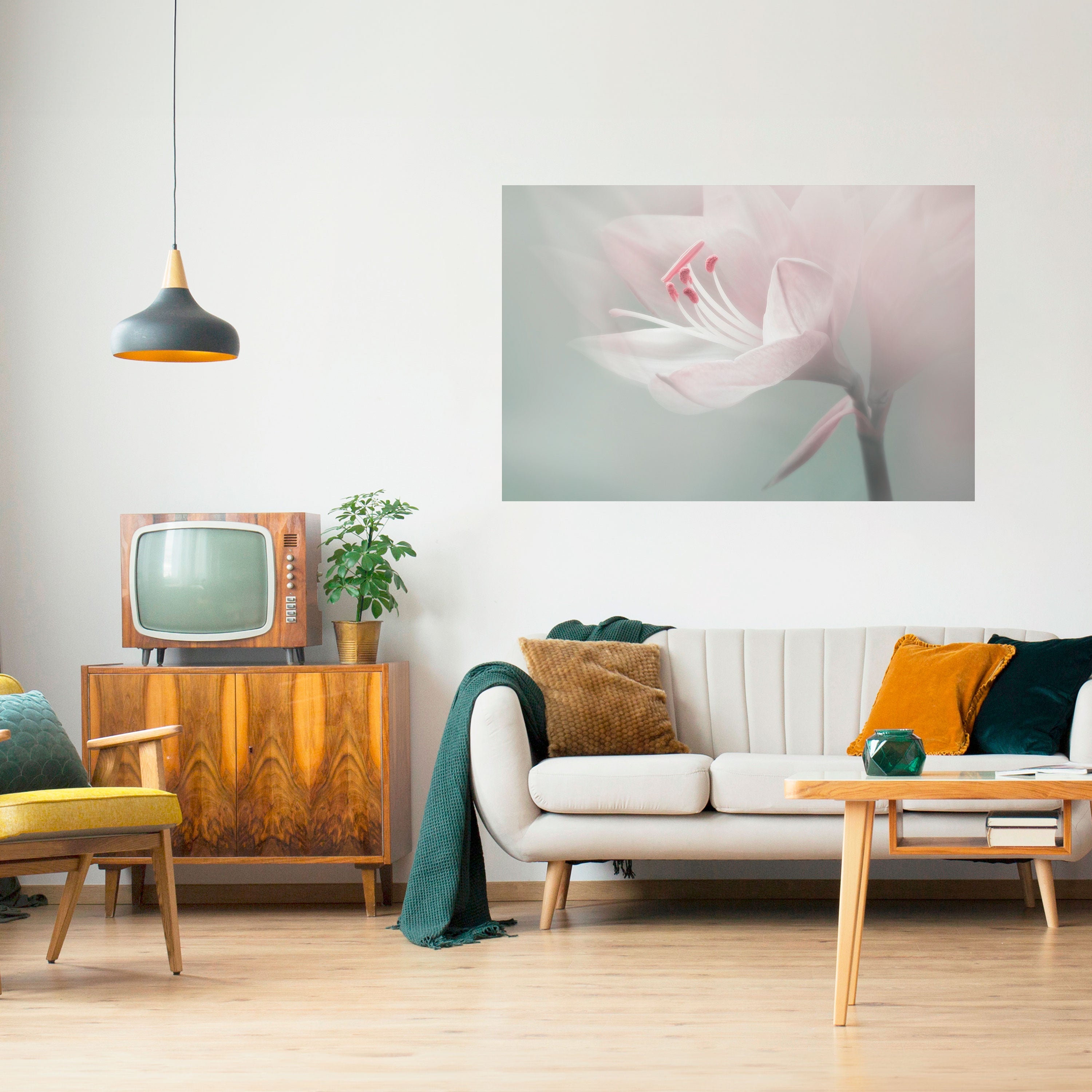 GENTLE LILY Peel and Stick Horizontal Poster