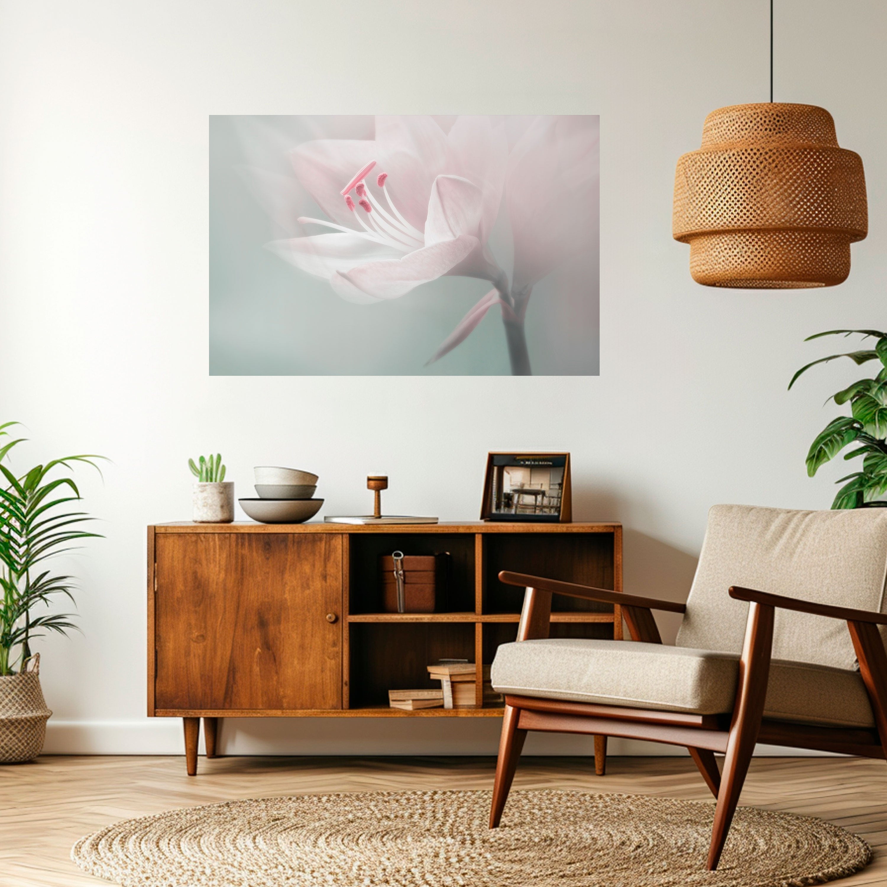GENTLE LILY Peel and Stick Horizontal Poster