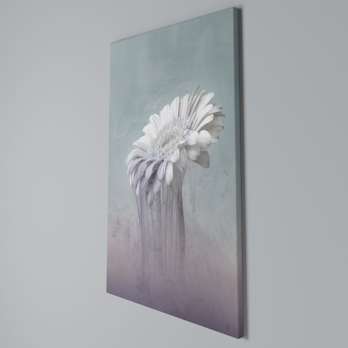 MELTING GERBERA Quadro em tela vertical