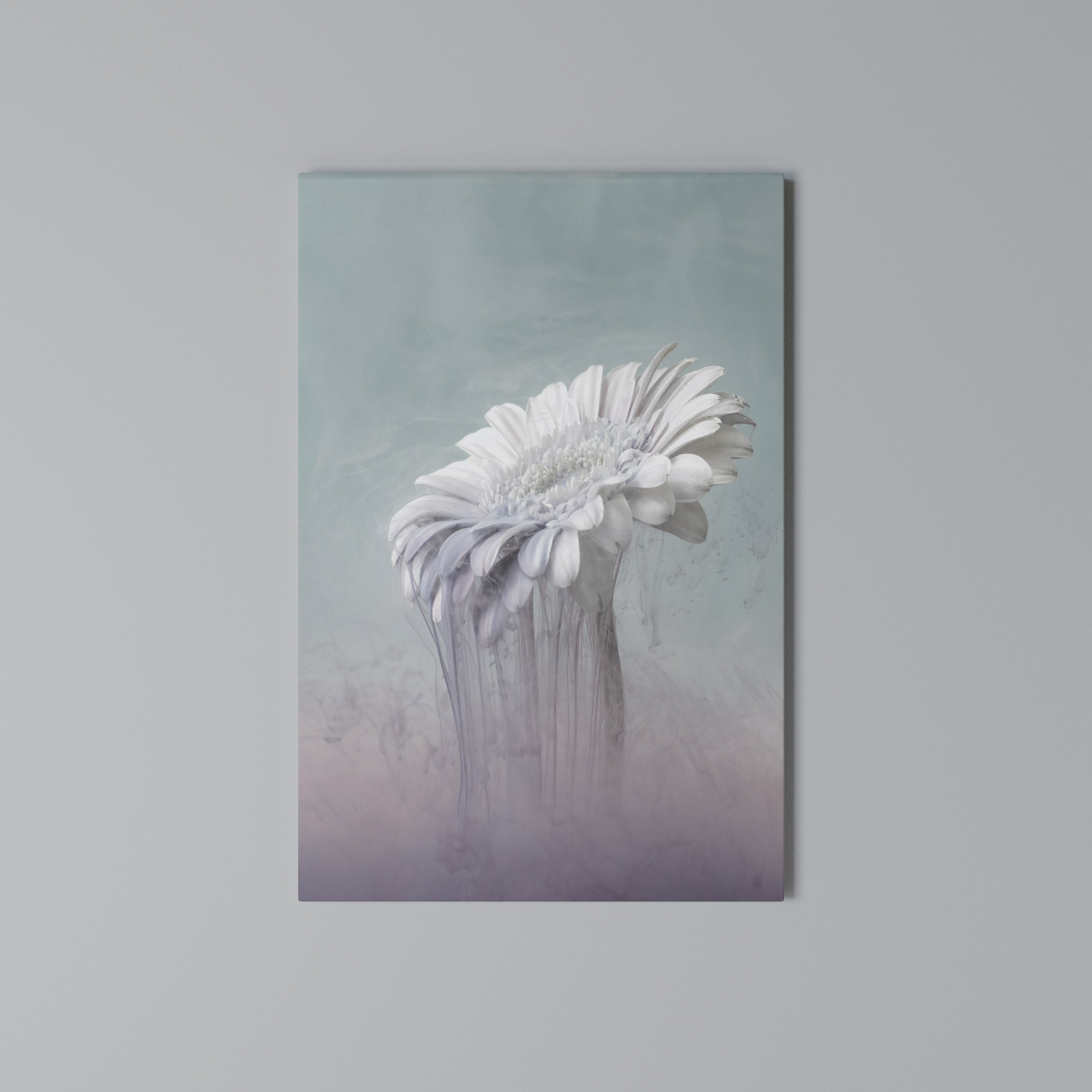 MELTING GERBERA Quadro em tela vertical