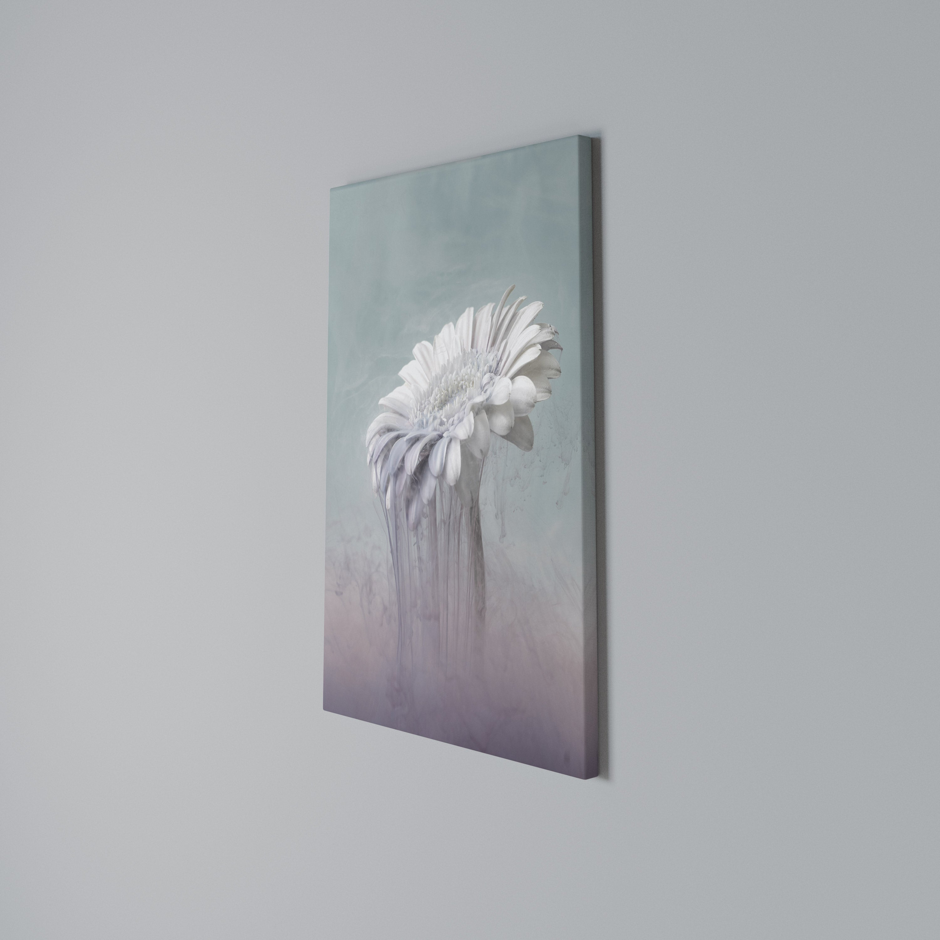 MELTING GERBERA Quadro em tela vertical