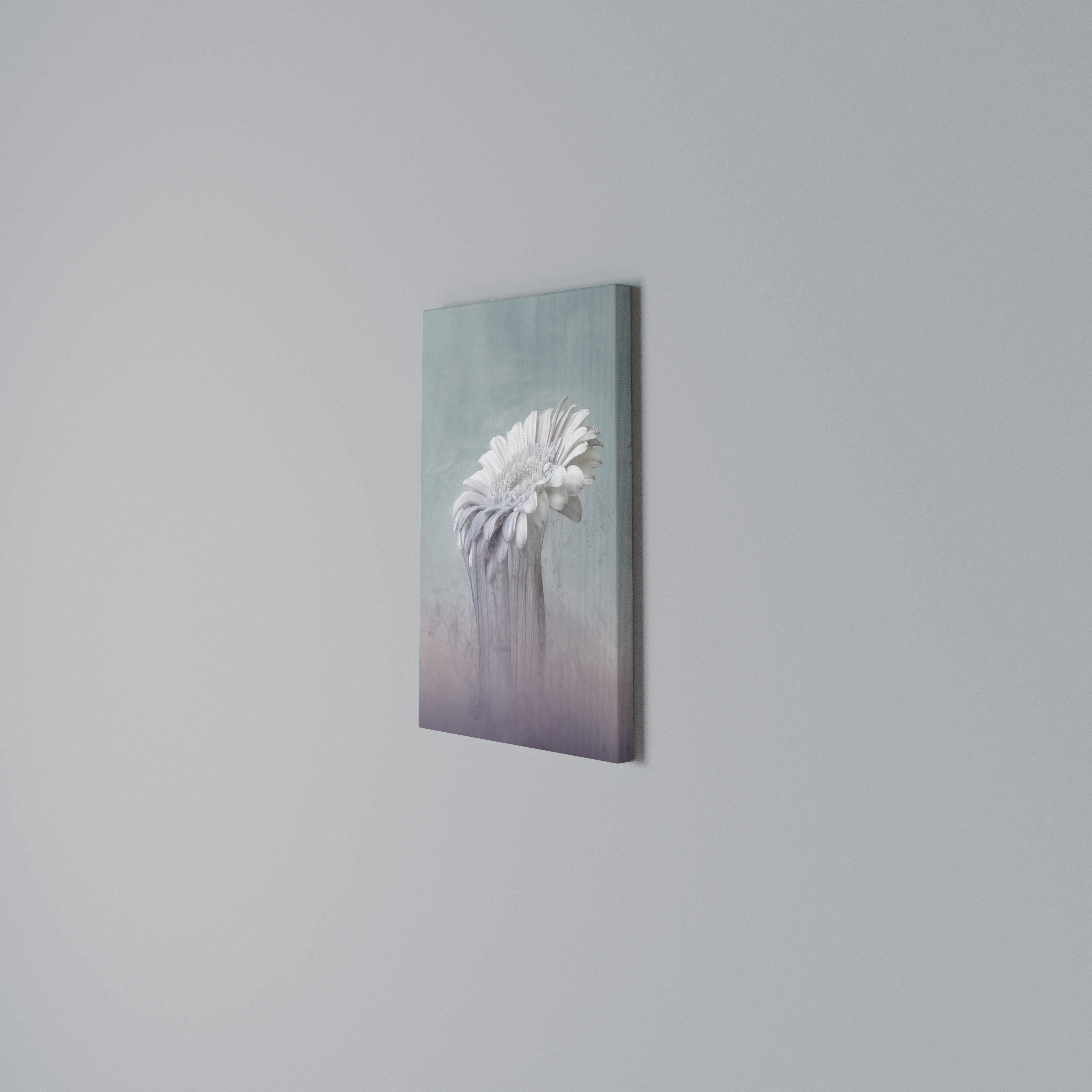 MELTING GERBERA Quadro em tela vertical