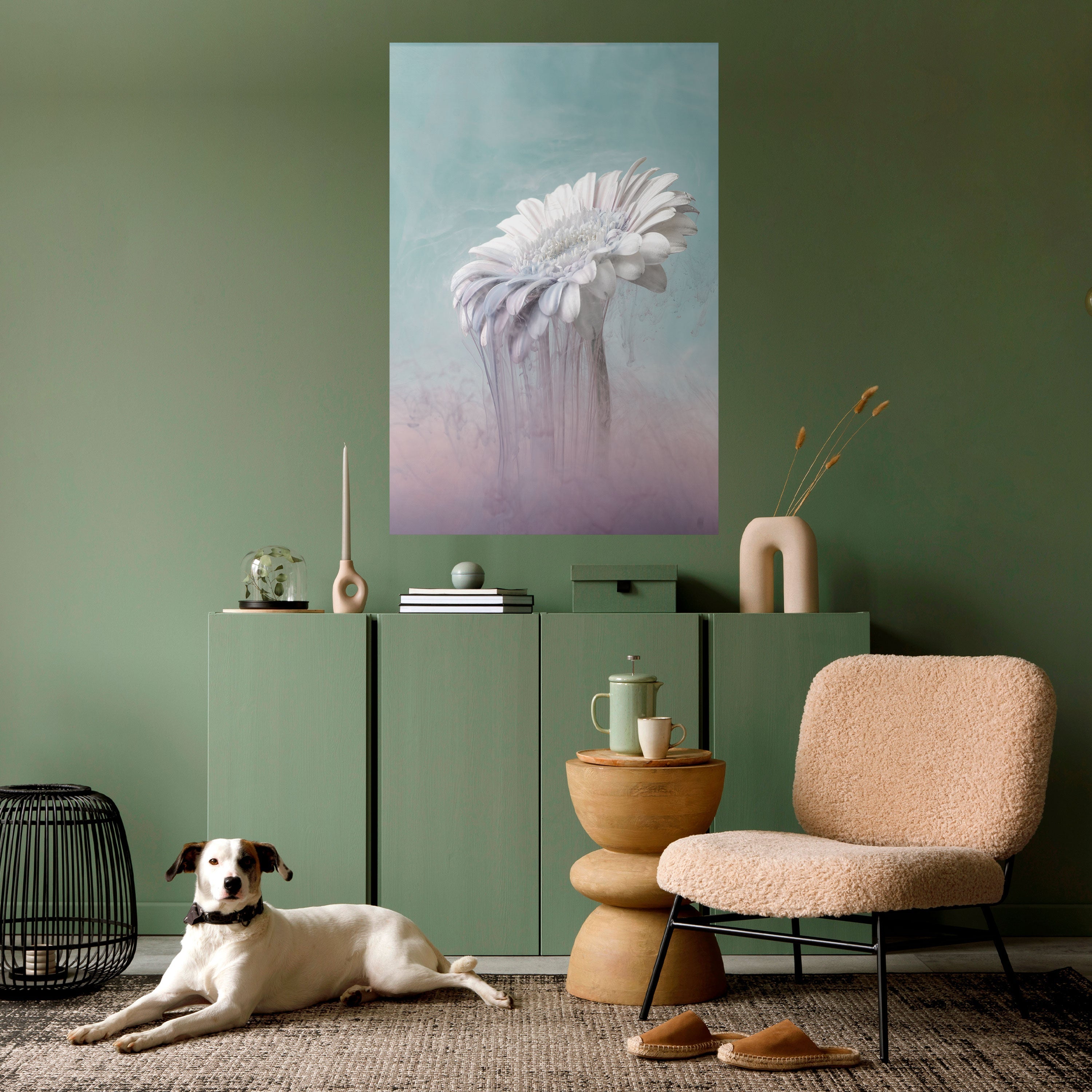 MELTING GERBERA Poster Vertical Autocolante