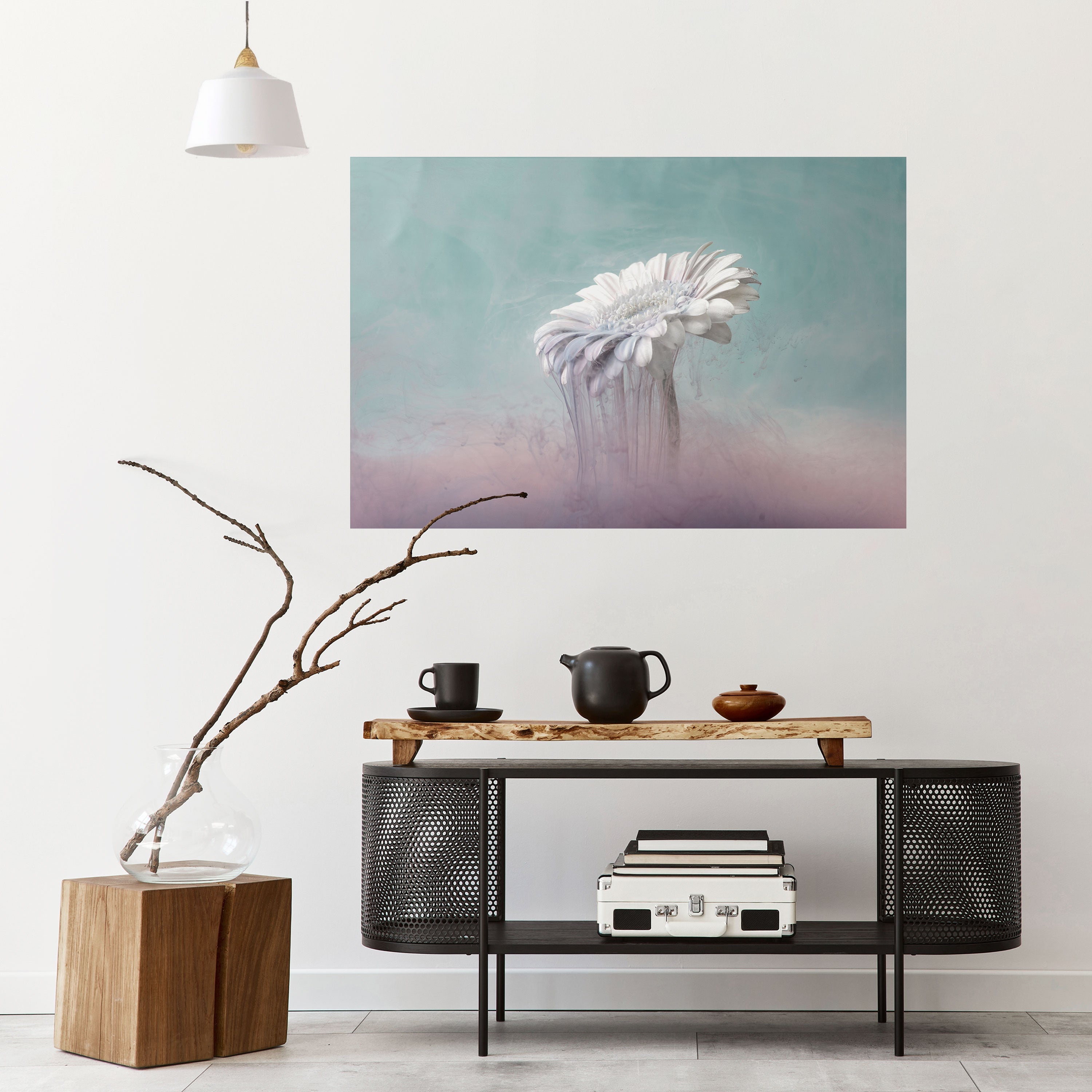 MELTING GERBERA Peel and Stick Horizontal Poster