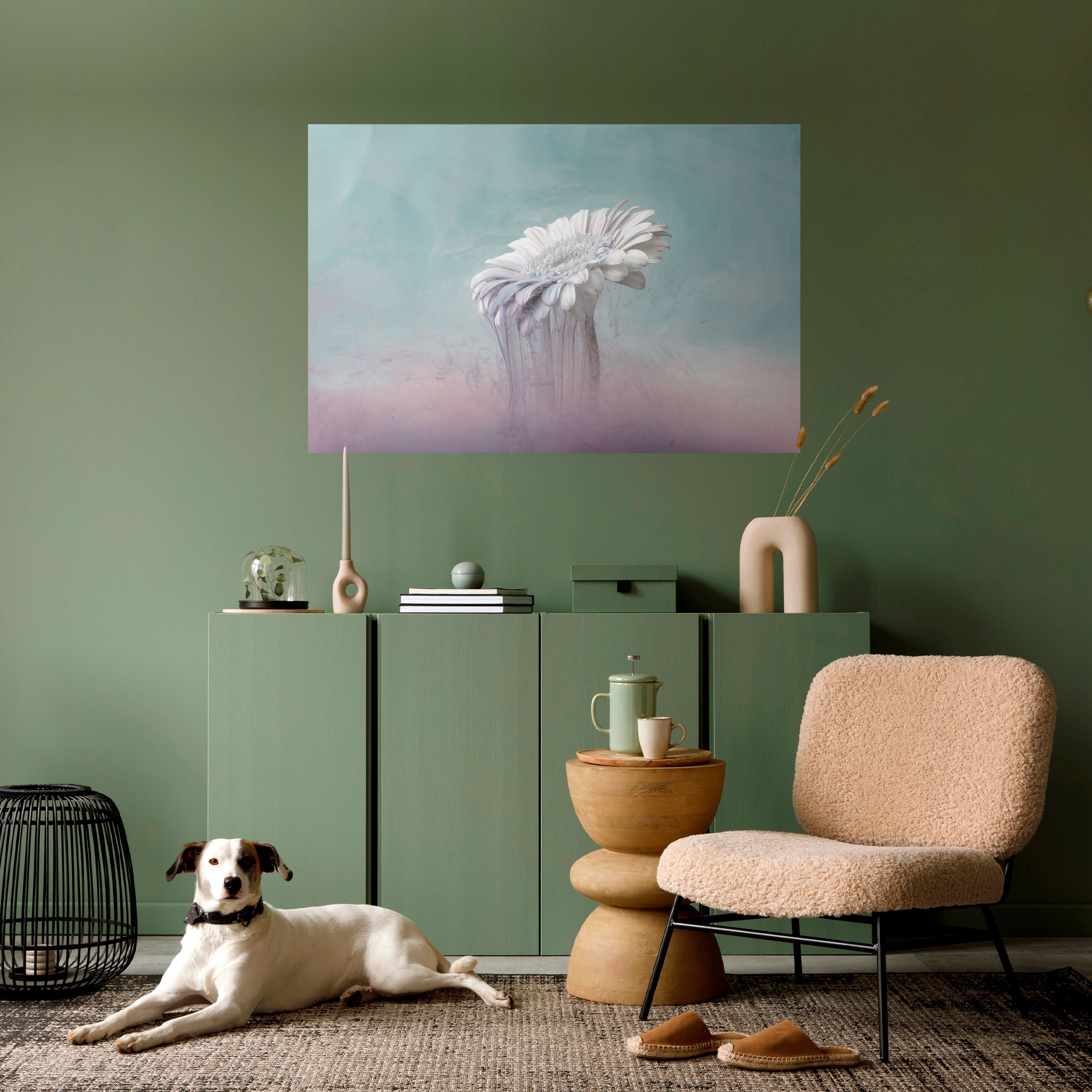 MELTING GERBERA Poster Horizontal Autocolante