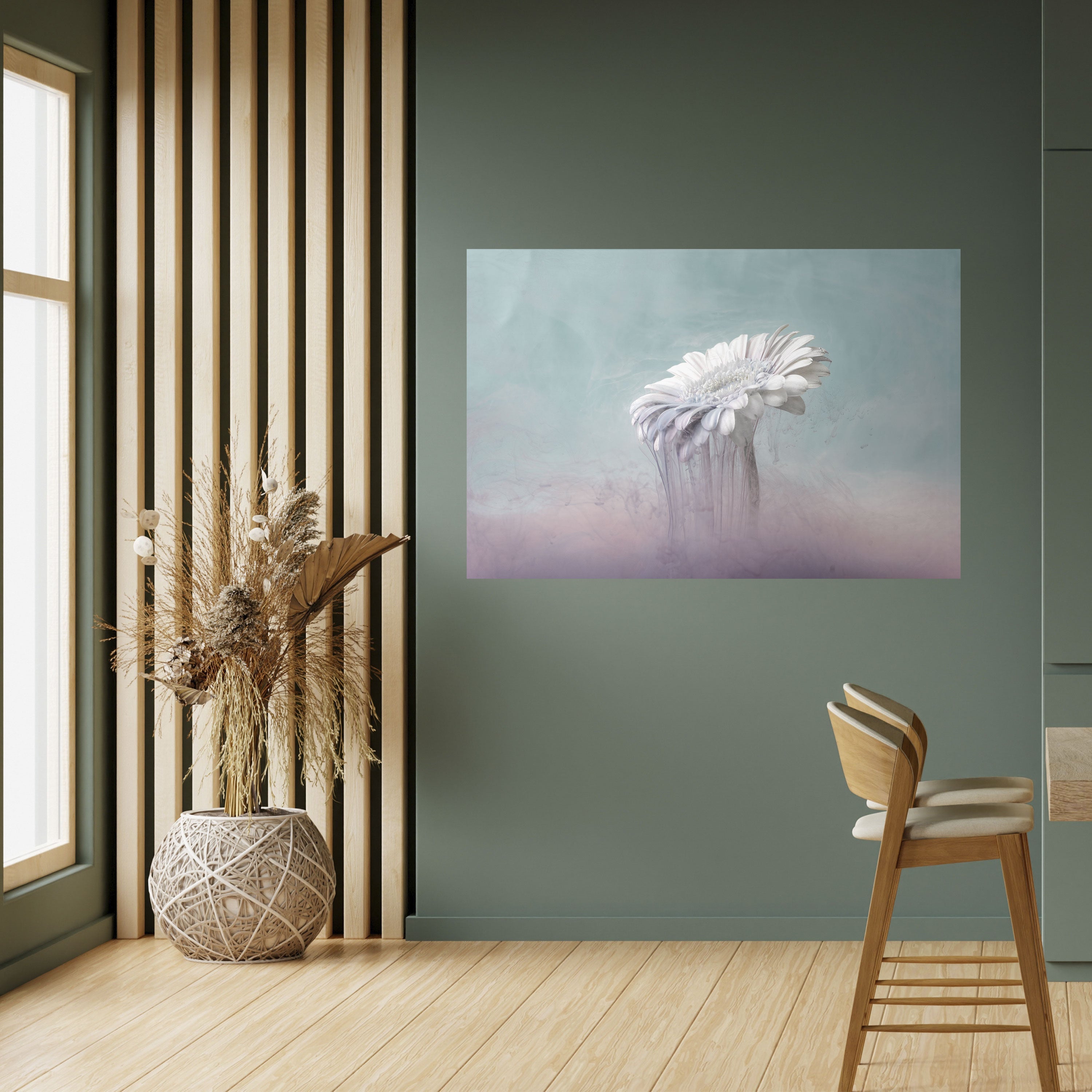 MELTING GERBERA Poster Horizontal Autocolante