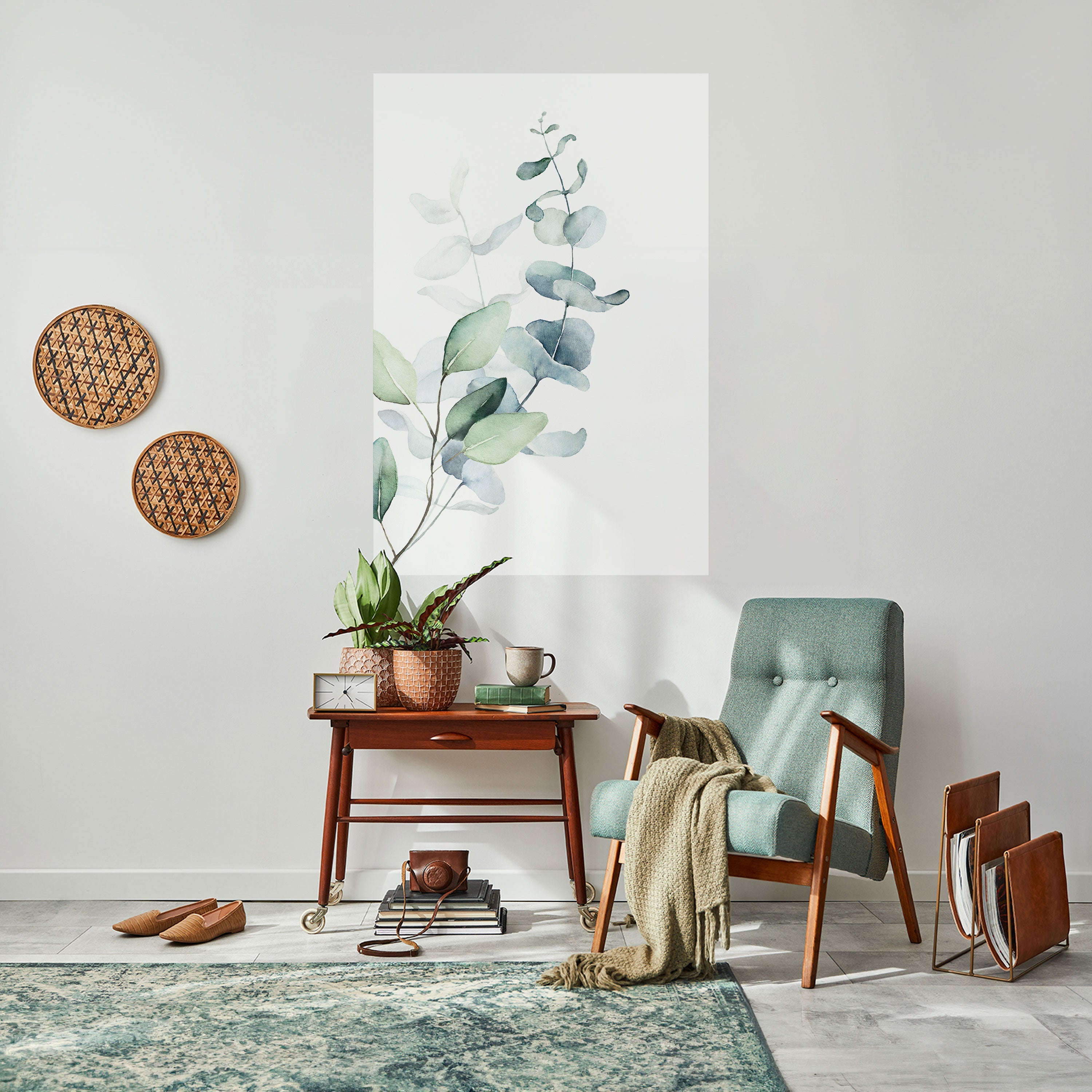 AQUA LEAF SYMPHONY Poster Vertical Autocolante