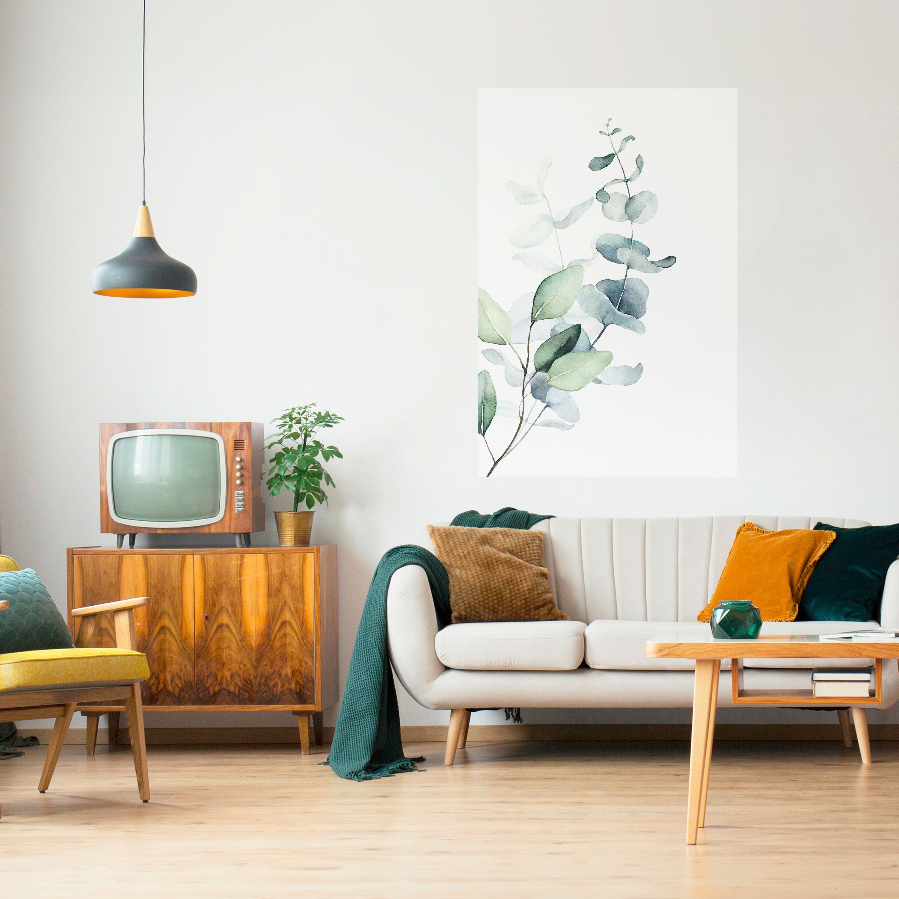 AQUA LEAF SYMPHONY Poster Vertical Autocolante