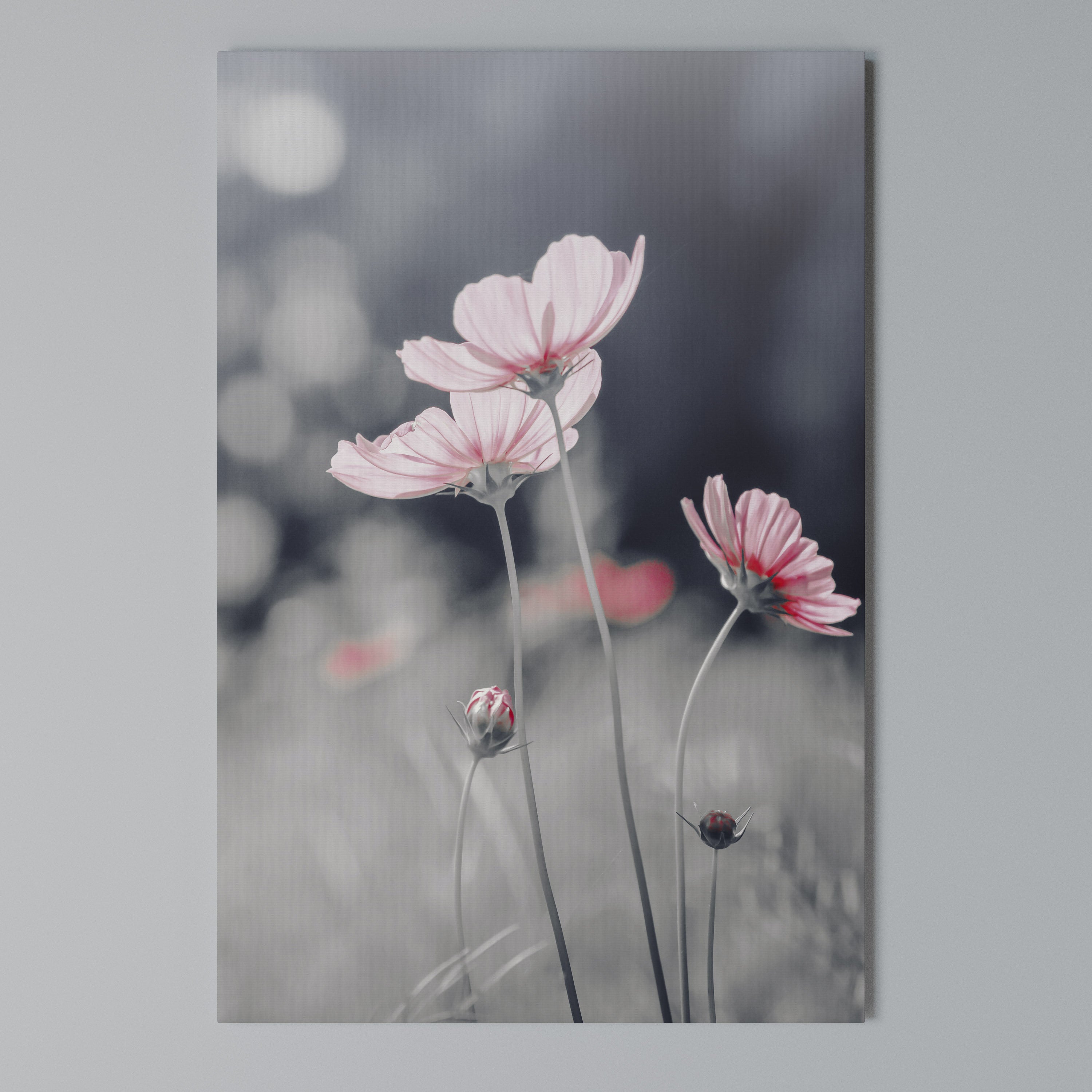 SUBTLE PETAL DANCE Quadro em tela vertical