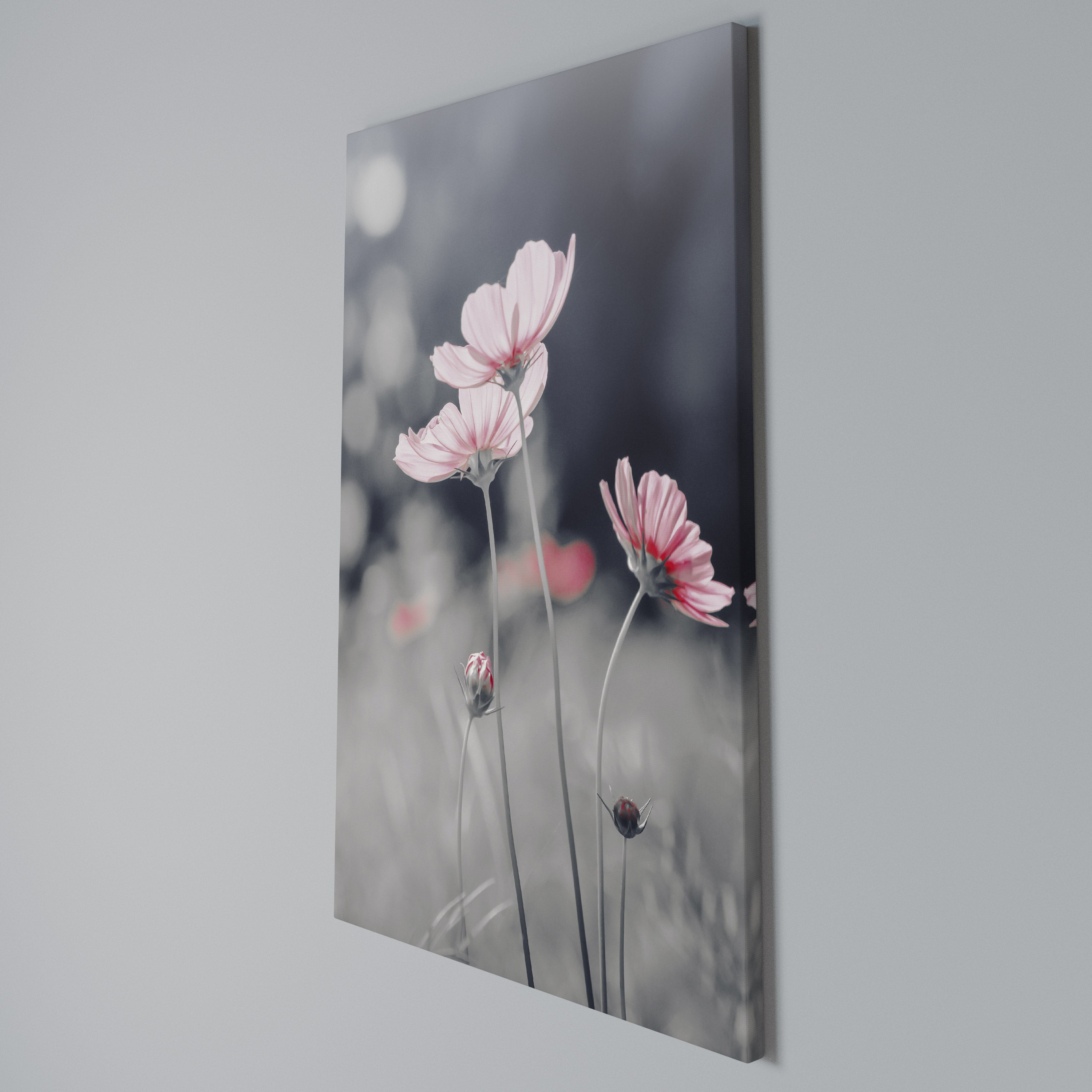 SUBTLE PETAL DANCE Quadro em tela vertical