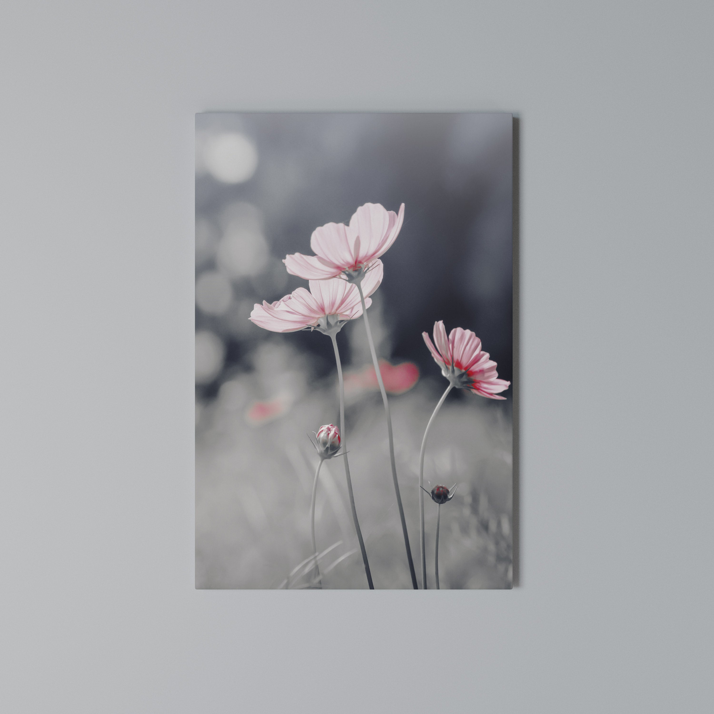 SUBTLE PETAL DANCE Quadro em tela vertical