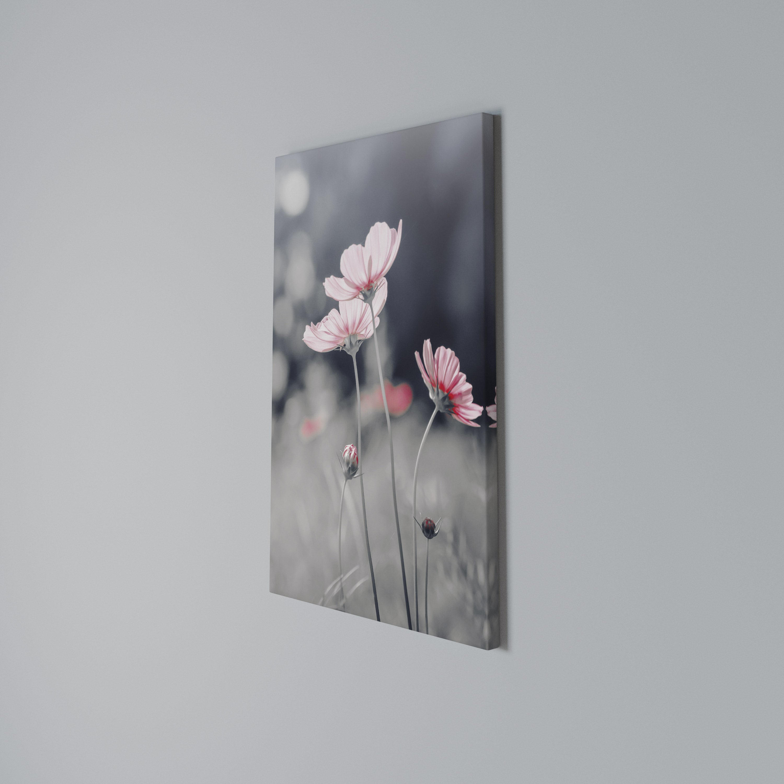 SUBTLE PETAL DANCE Quadro em tela vertical