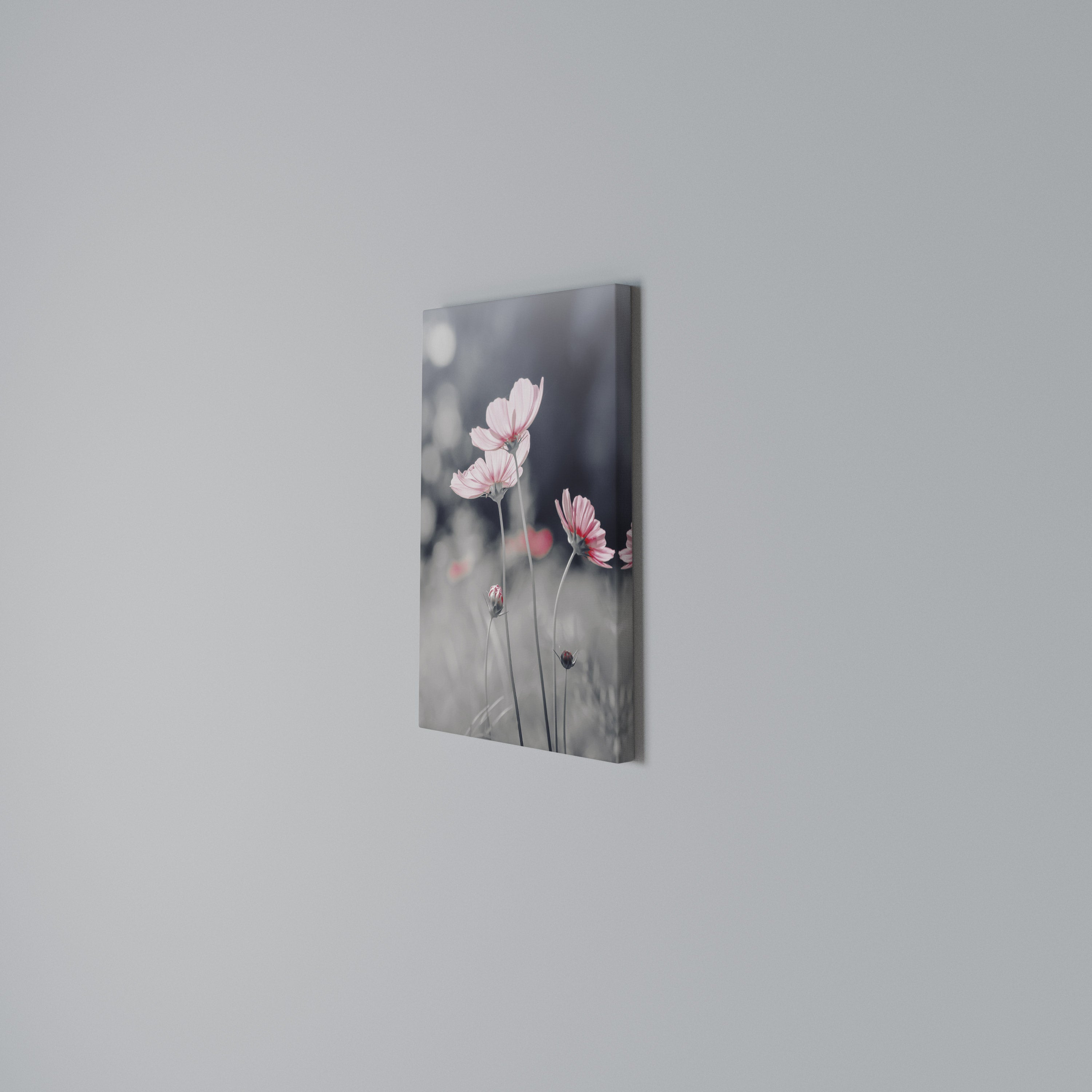 SUBTLE PETAL DANCE Quadro em tela vertical