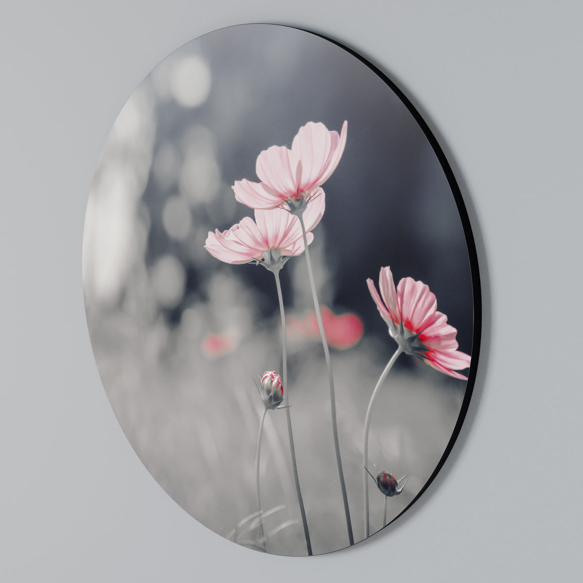 SUBTLE PETAL DANCE Round Wall Art