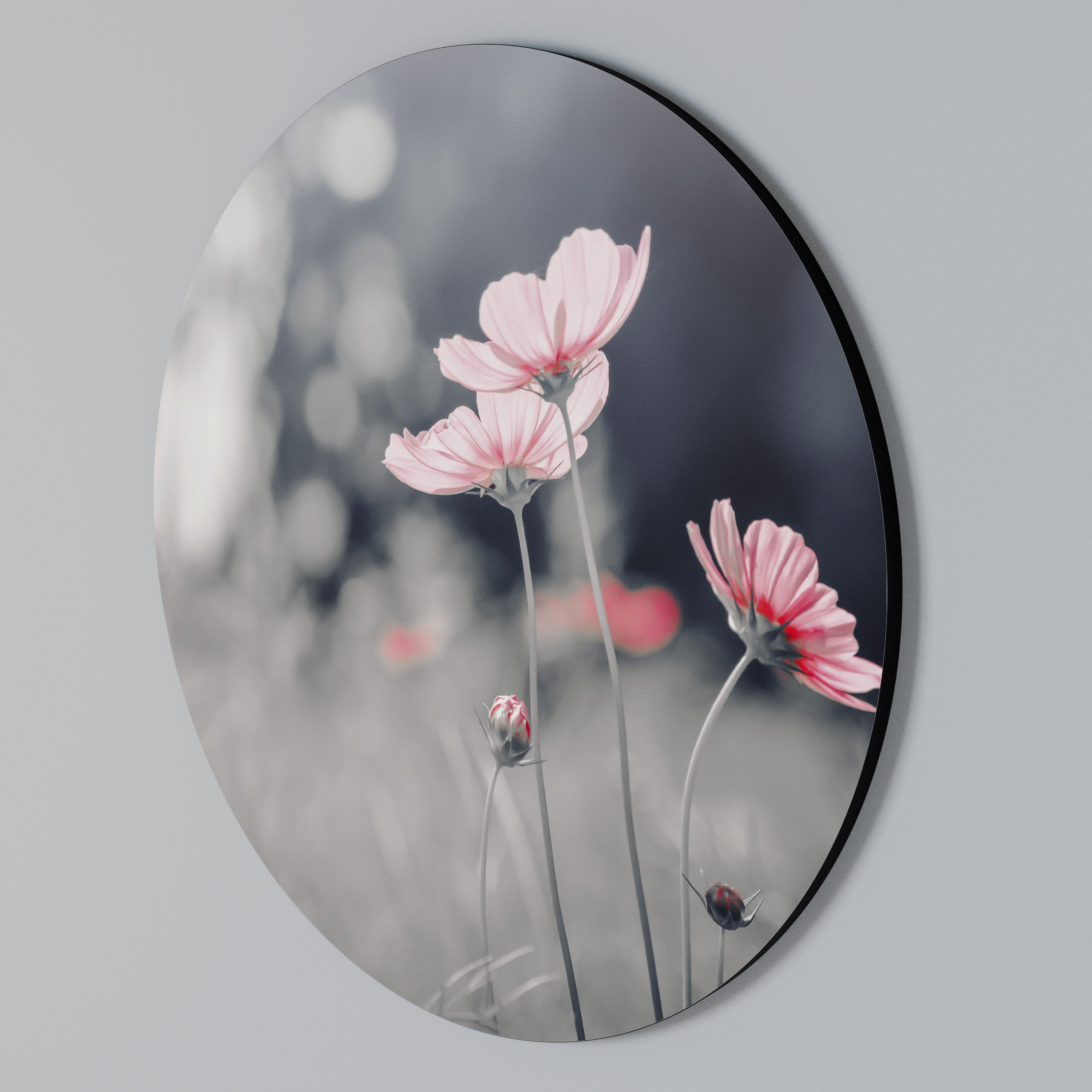 SUBTLE PETAL DANCE Arte de Parede Redonda