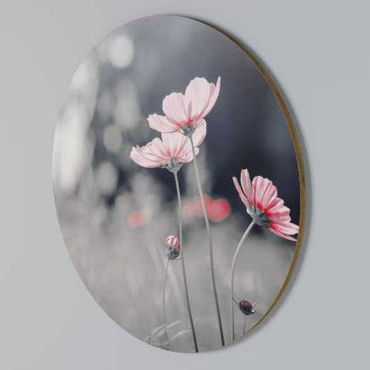 SUBTLE PETAL DANCE Arte de Parede Redonda