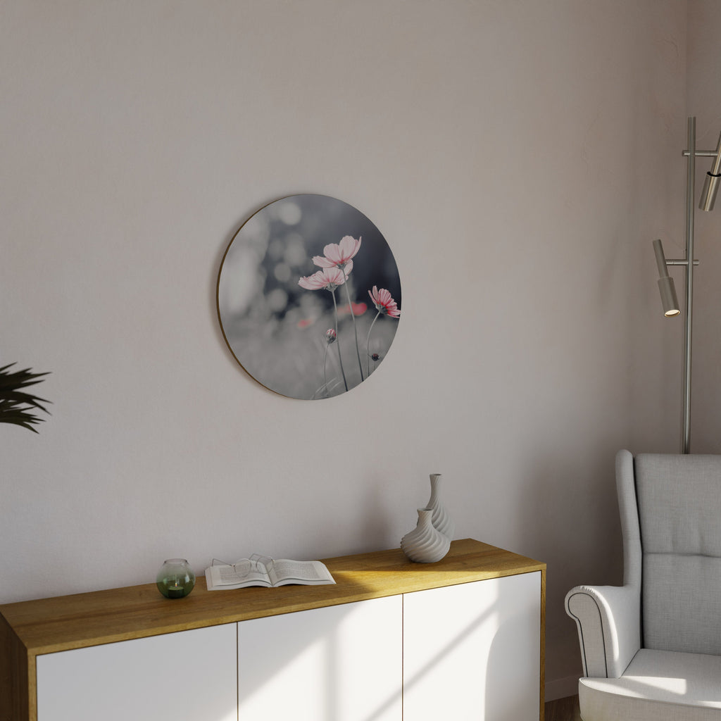 SUBTLE PETAL DANCE Quadro Redondo Decorativo