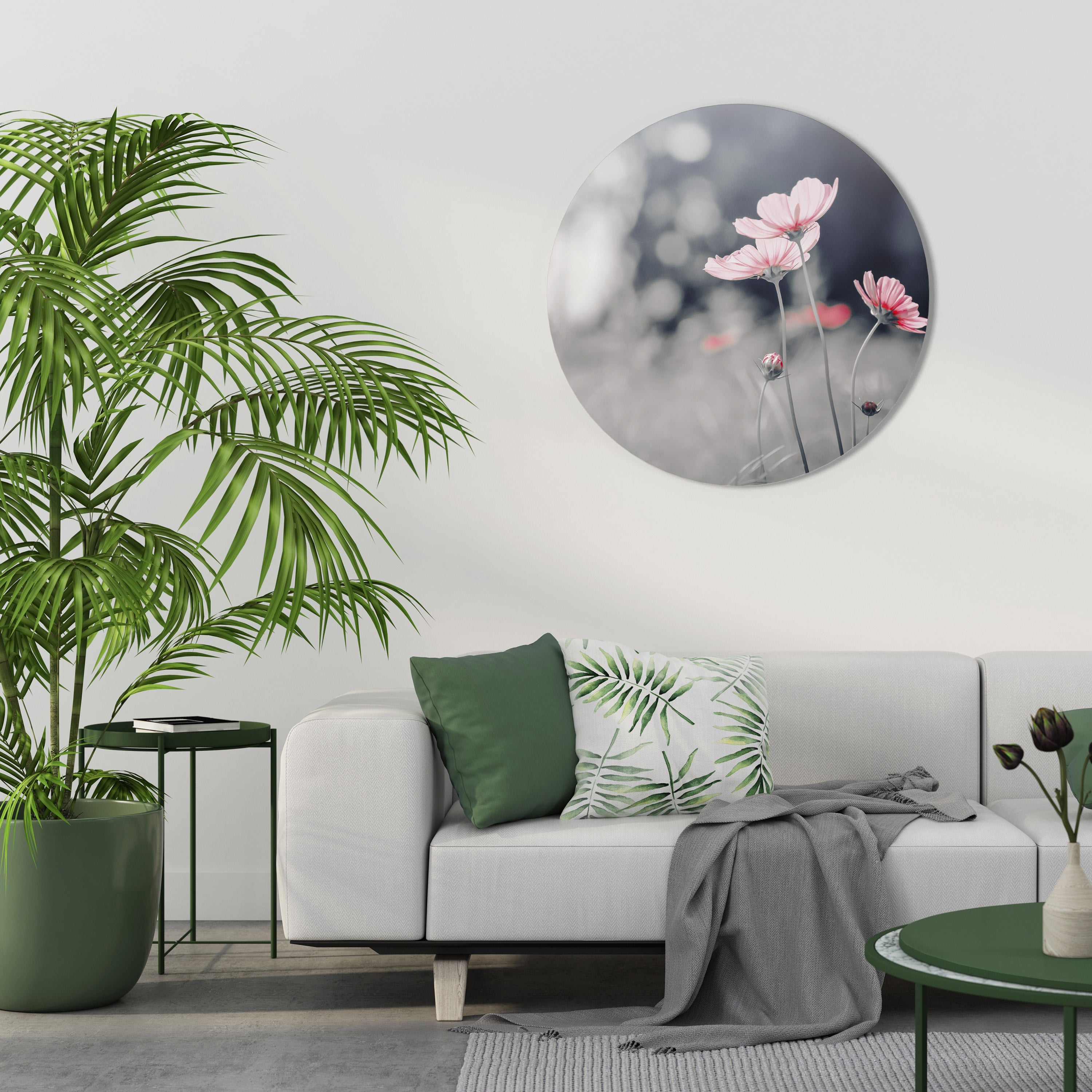 SUBTLE PETAL DANCE Quadro Redondo Decorativo