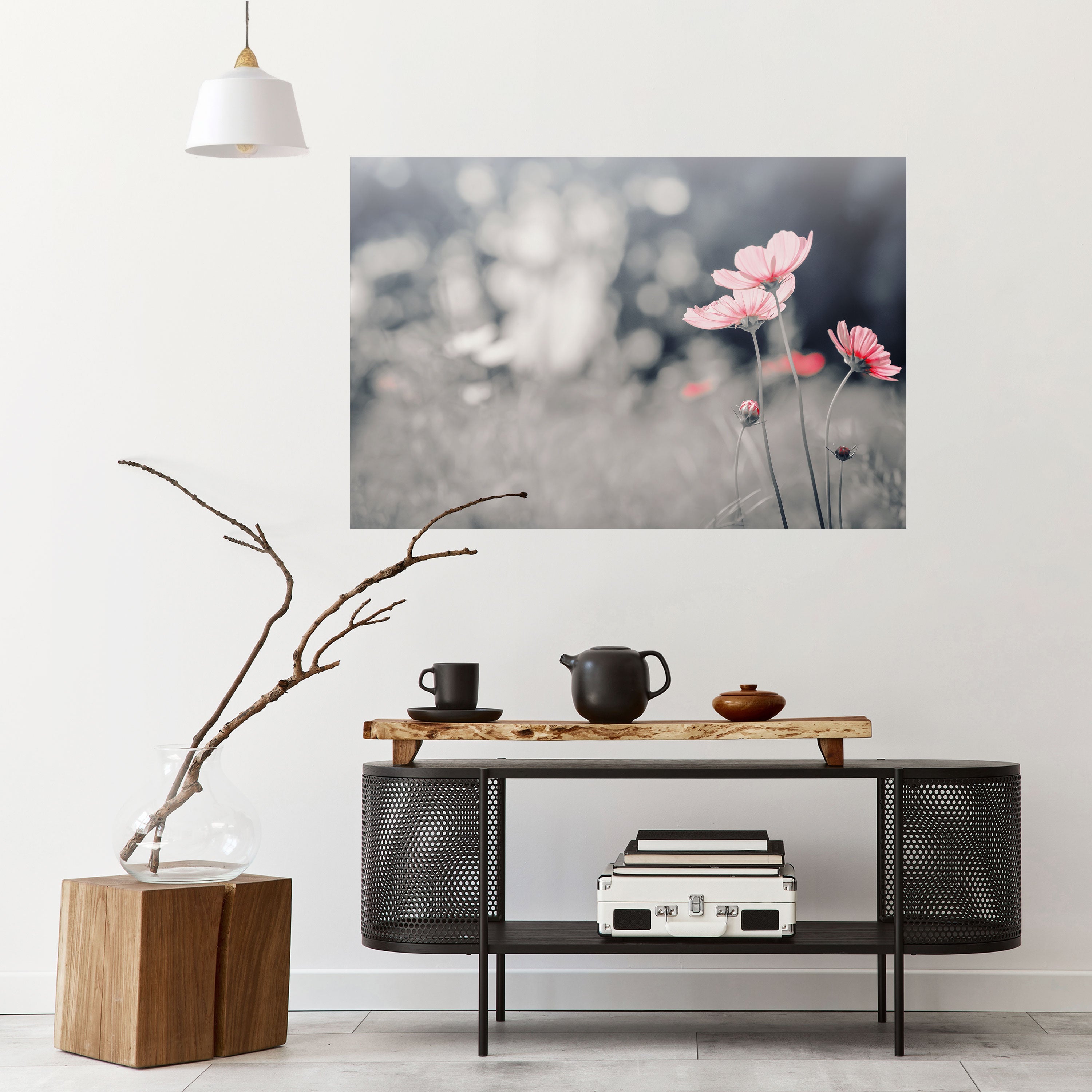 SUBTLE PETAL DANCE Peel and Stick Horizontal Poster