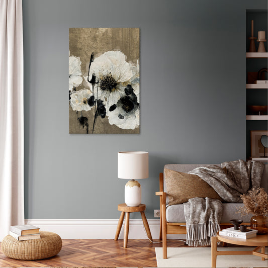 HARMONY IN WHITE Quadro em tela vertical