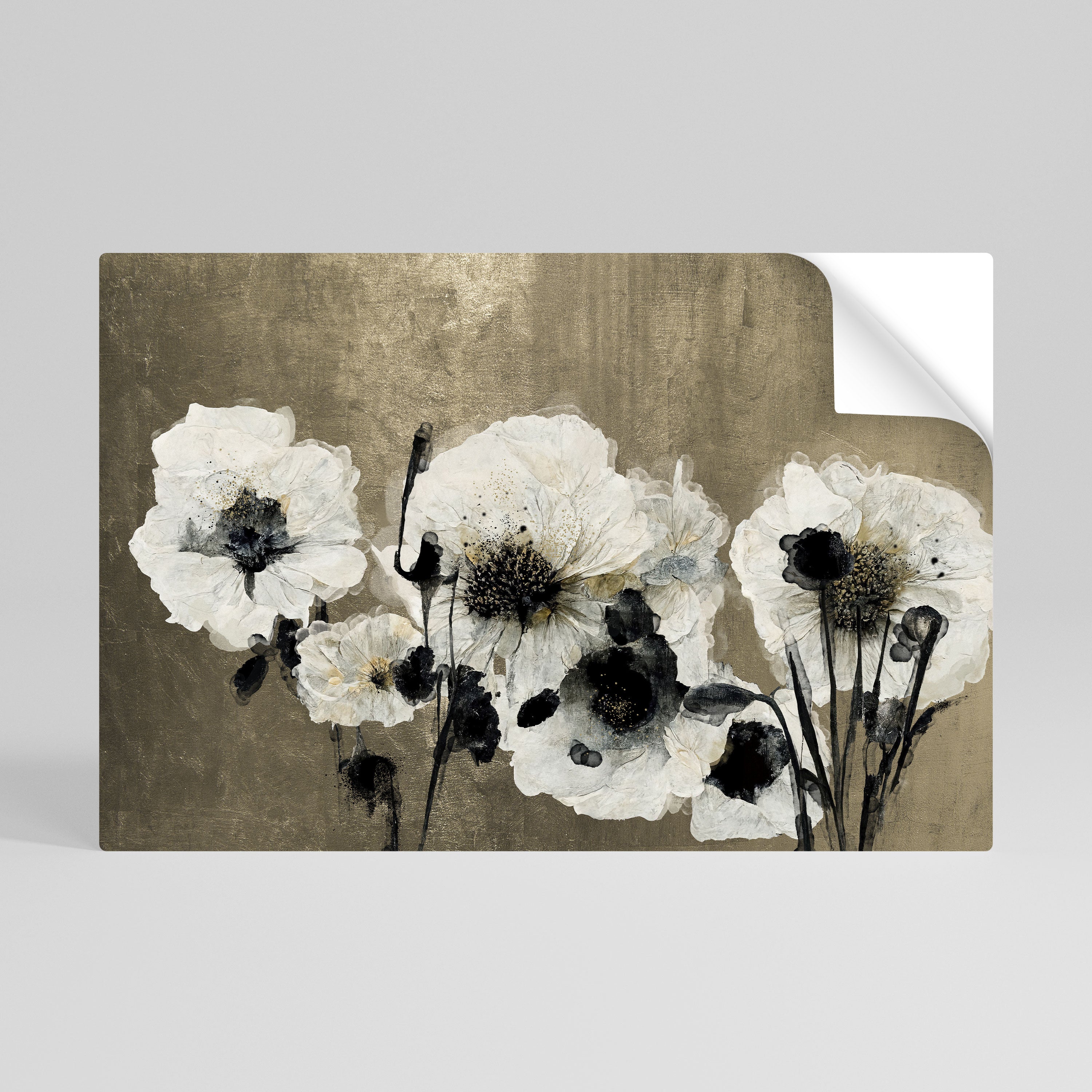 HARMONY IN WHITE Póster Autocolante Horizontal