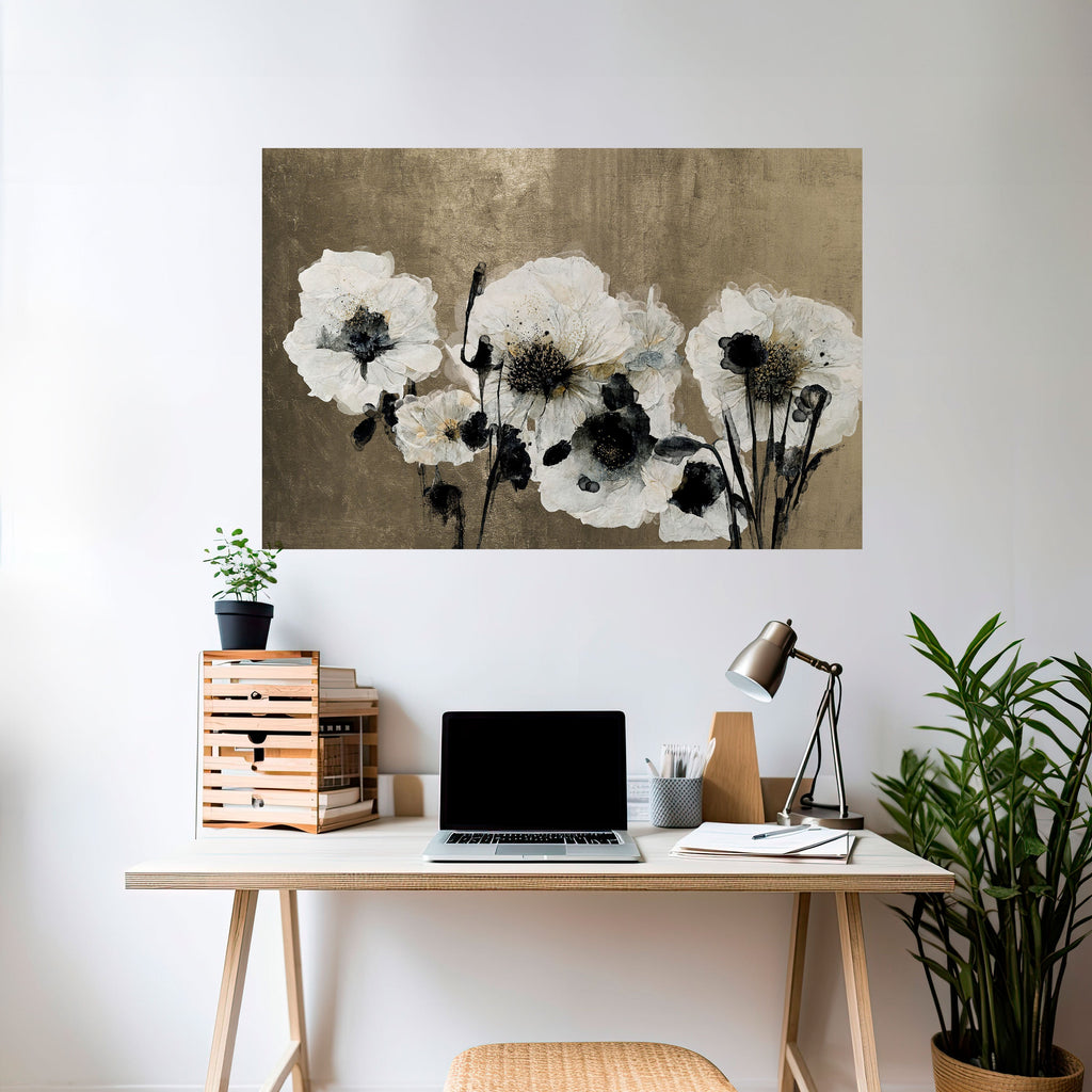 HARMONY IN WHITE Poster Horizontal Autocolante