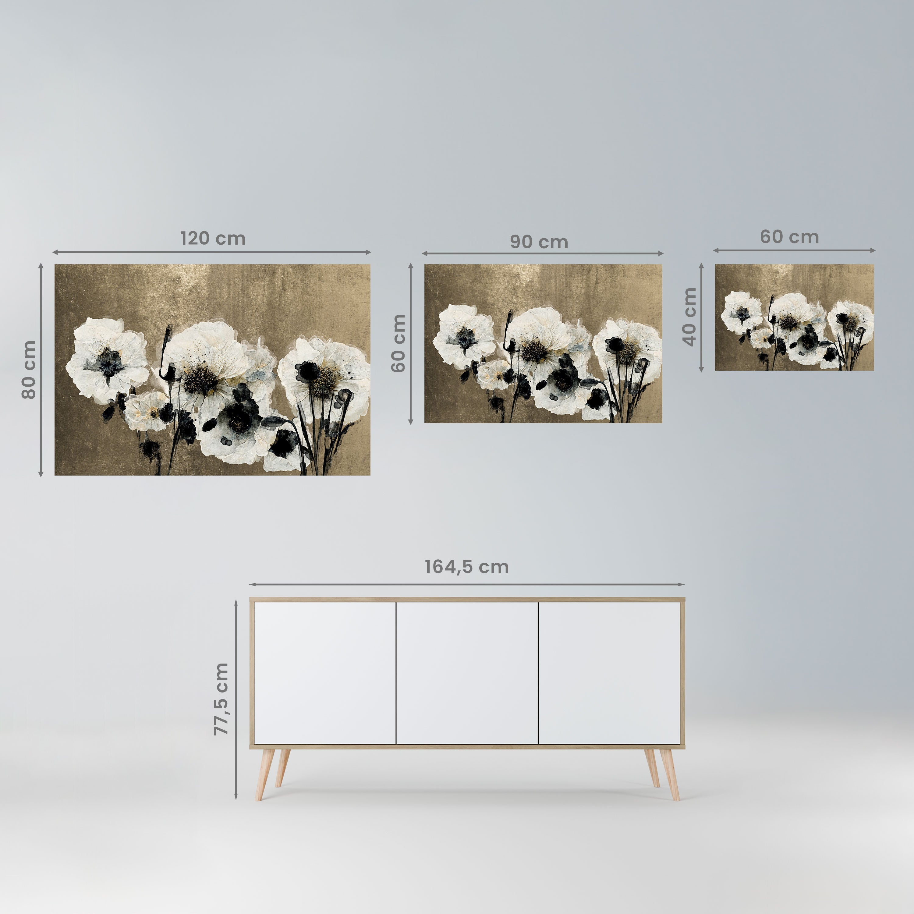 HARMONY IN WHITE Poster Horizontal Autocolante