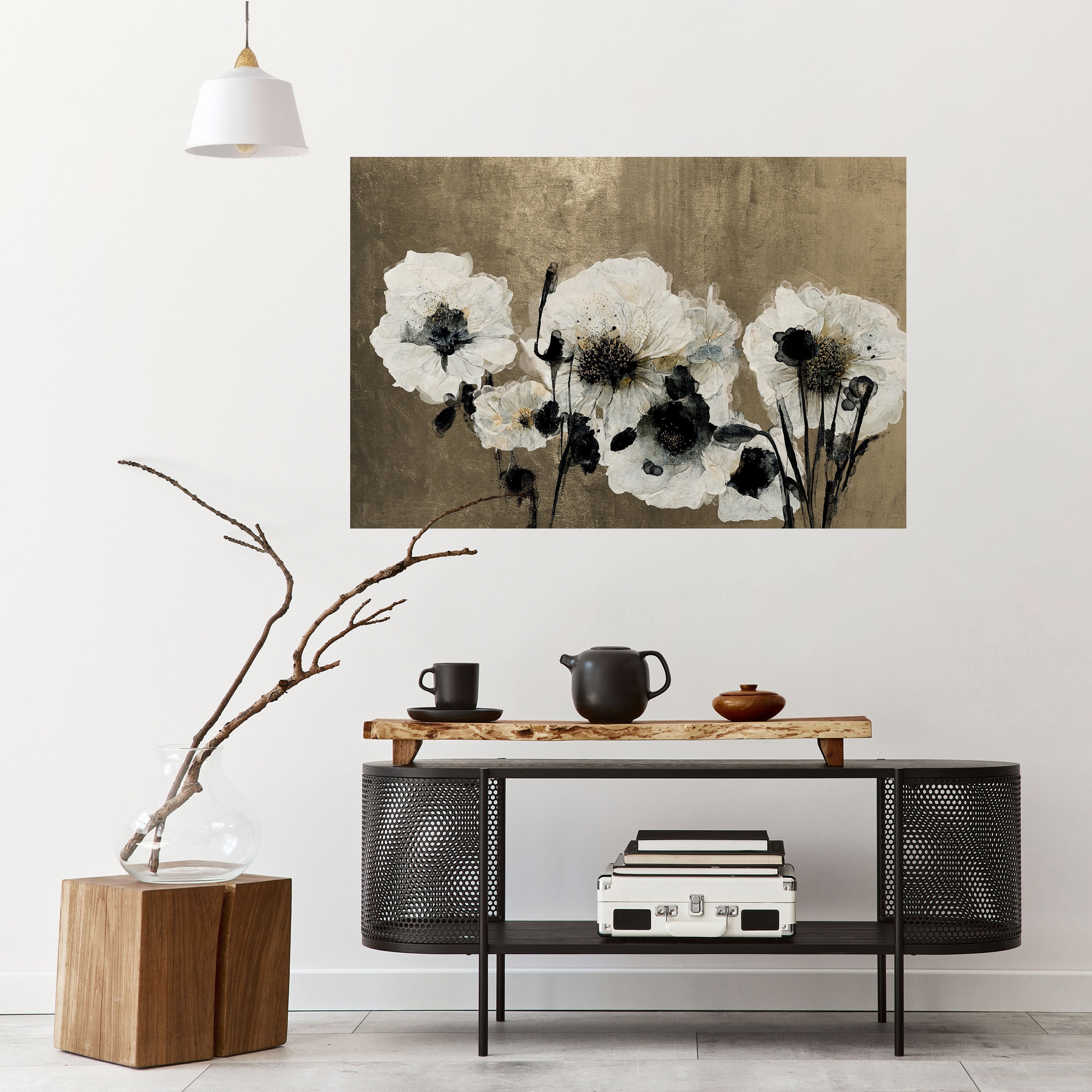 HARMONY IN WHITE Poster Horizontal Autocolante