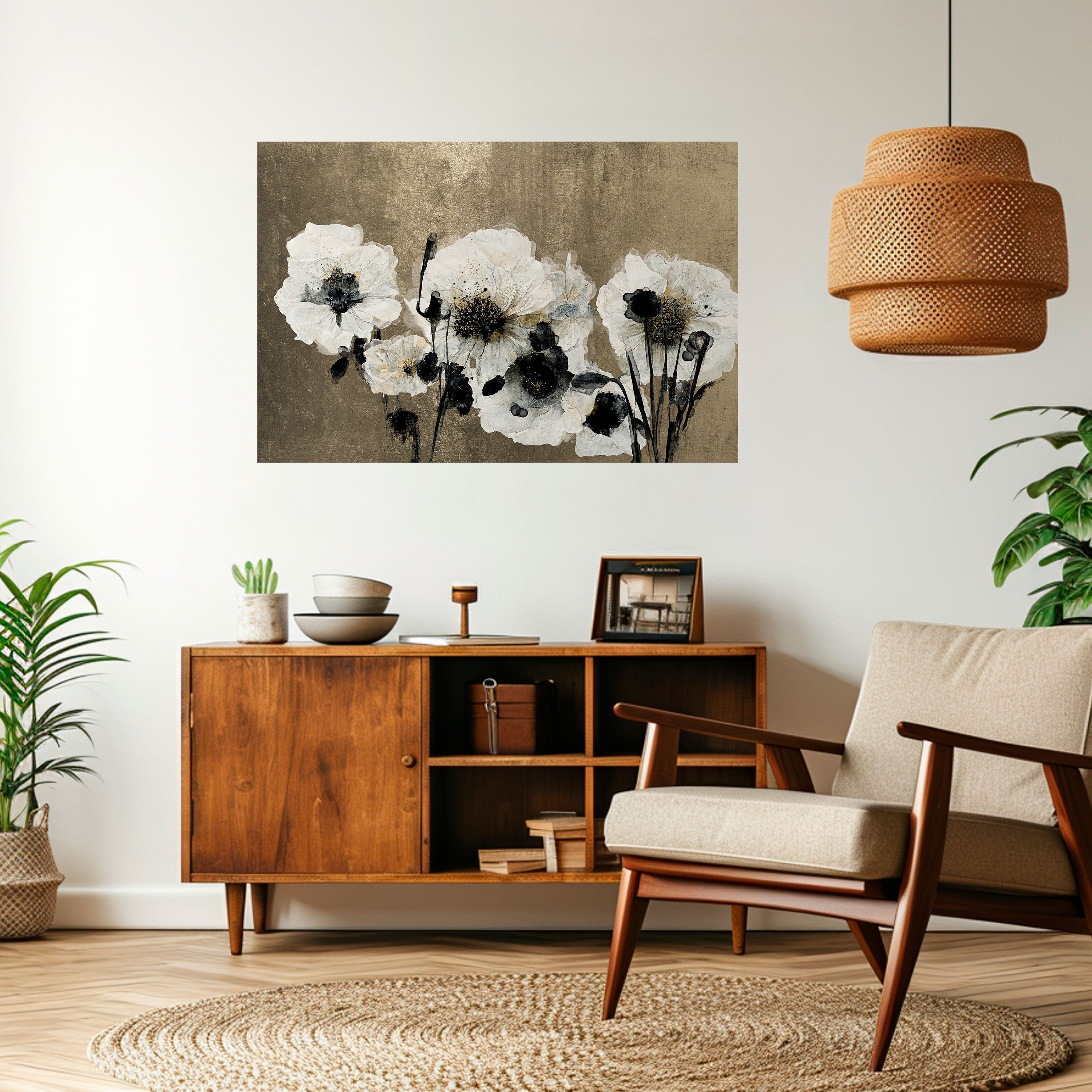 HARMONY IN WHITE Poster Horizontal Autocolante