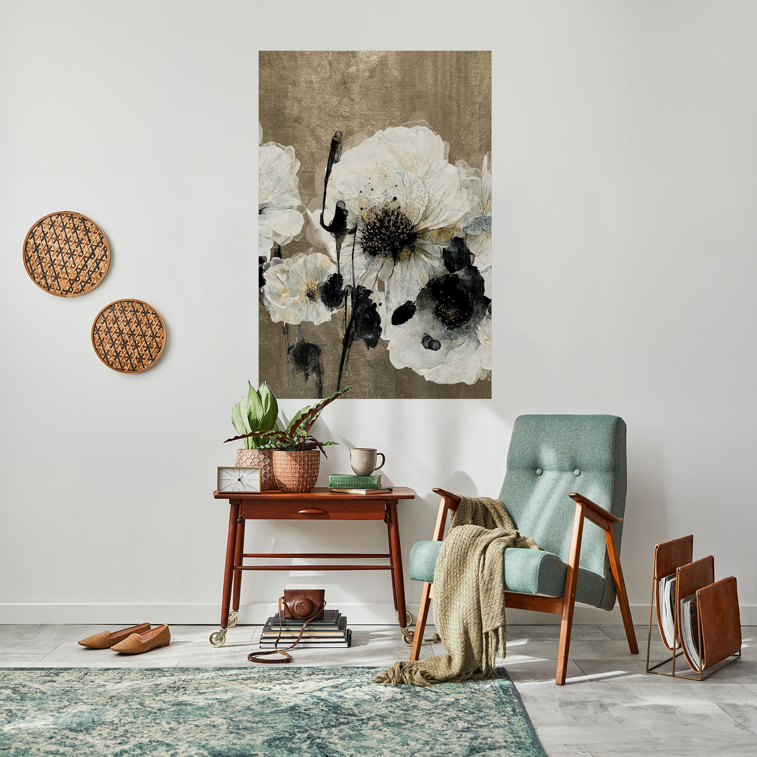 HARMONY IN WHITE Peel and Stick Vertical Poster