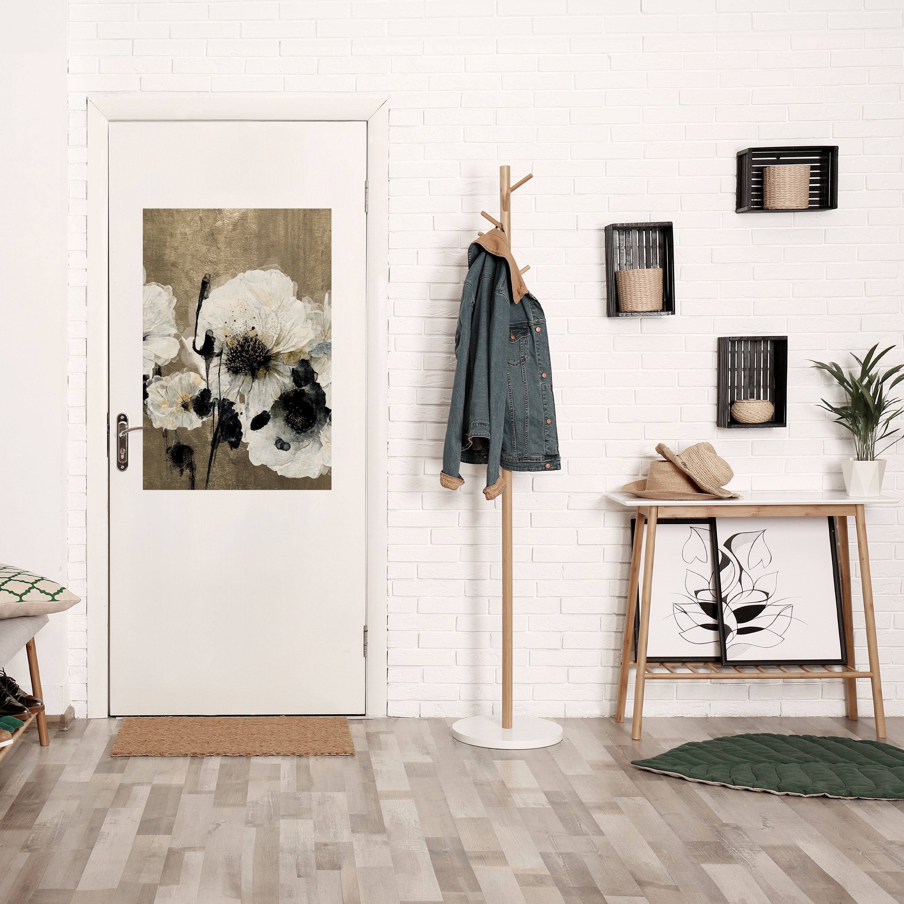 HARMONY IN WHITE Peel and Stick Vertical Poster