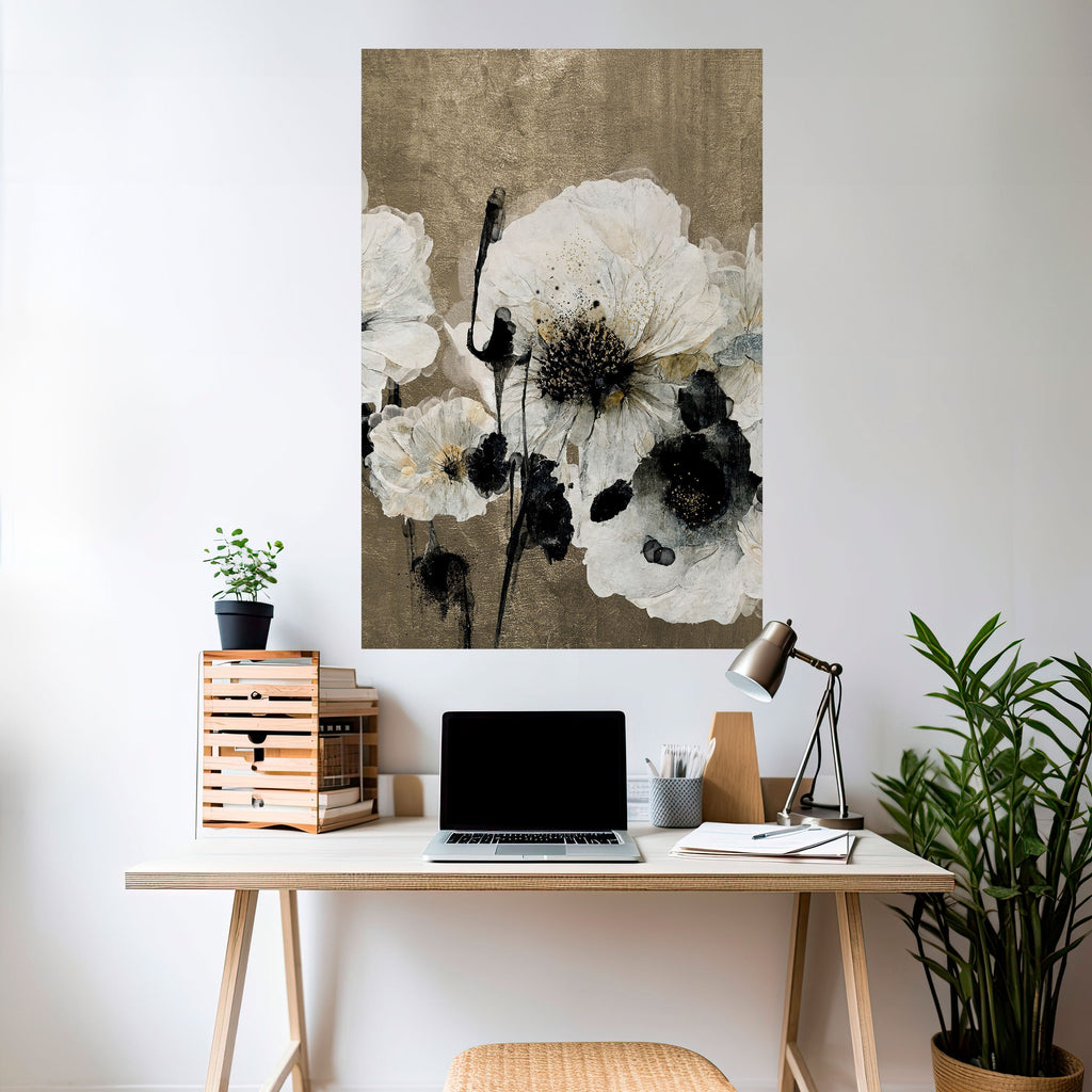 HARMONY IN WHITE Peel and Stick Vertical Poster