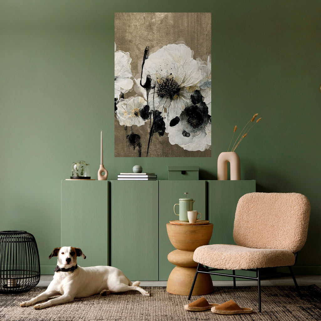 HARMONY IN WHITE Peel and Stick Vertical Poster