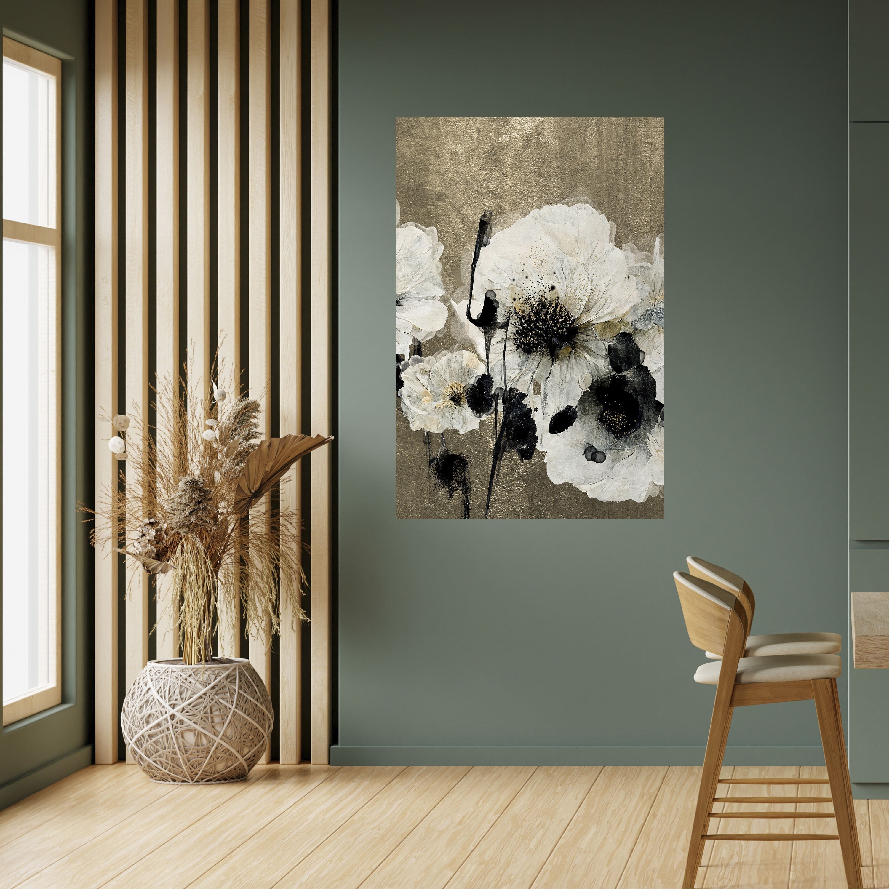 HARMONY IN WHITE Peel and Stick Vertical Poster