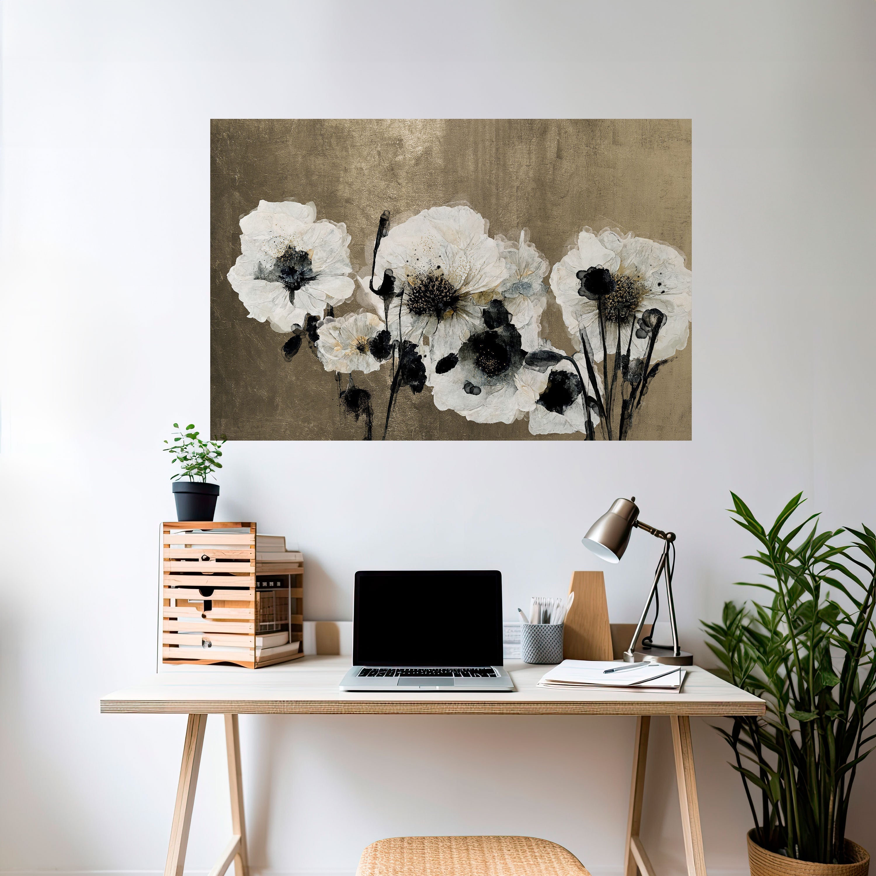 HARMONY IN WHITE Poster Horizontal Autocolante