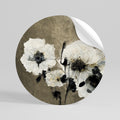 HARMONY IN WHITE Peel and Stick Round Sticker