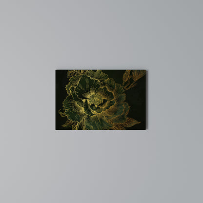 MIDNIGHT FLORAL GLIMMER Horizontal Canvas Print