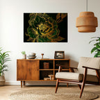 MIDNIGHT FLORAL GLIMMER Peel and Stick Horizontal Poster