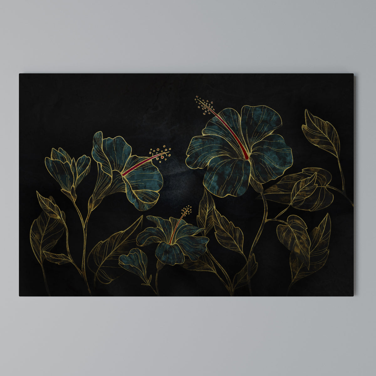 EMBERED BLOOM Horizontal Canvas Print
