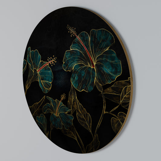 EMBERED BLOOM Arte de Parede Redonda